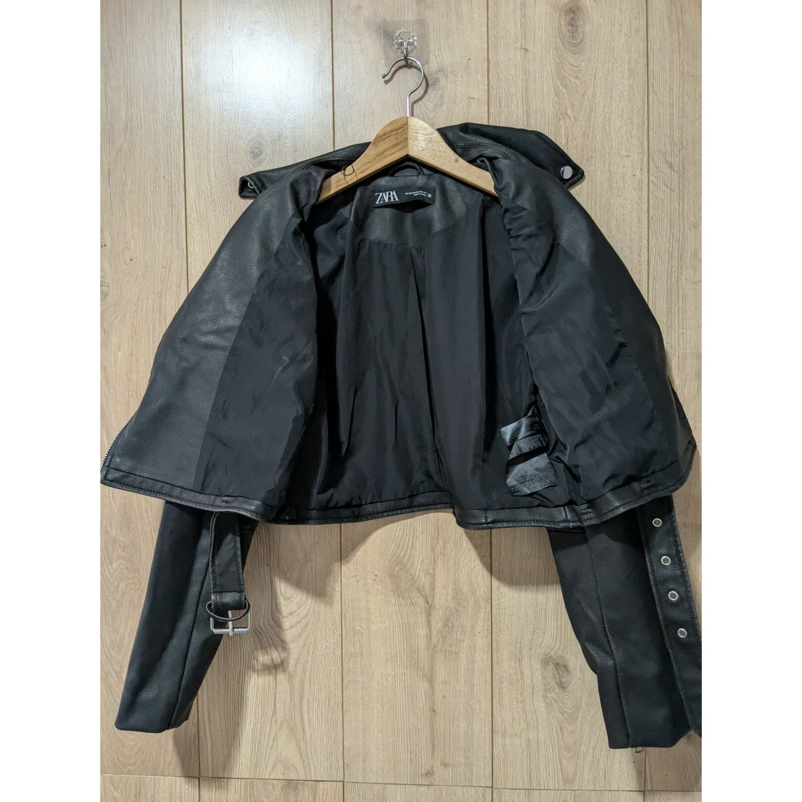 Zara Zara Women - Cropped Biker Jacket / black / XS / NWOT Size XS / US 0-2 / IT 36-38 - 4 Thumbnail