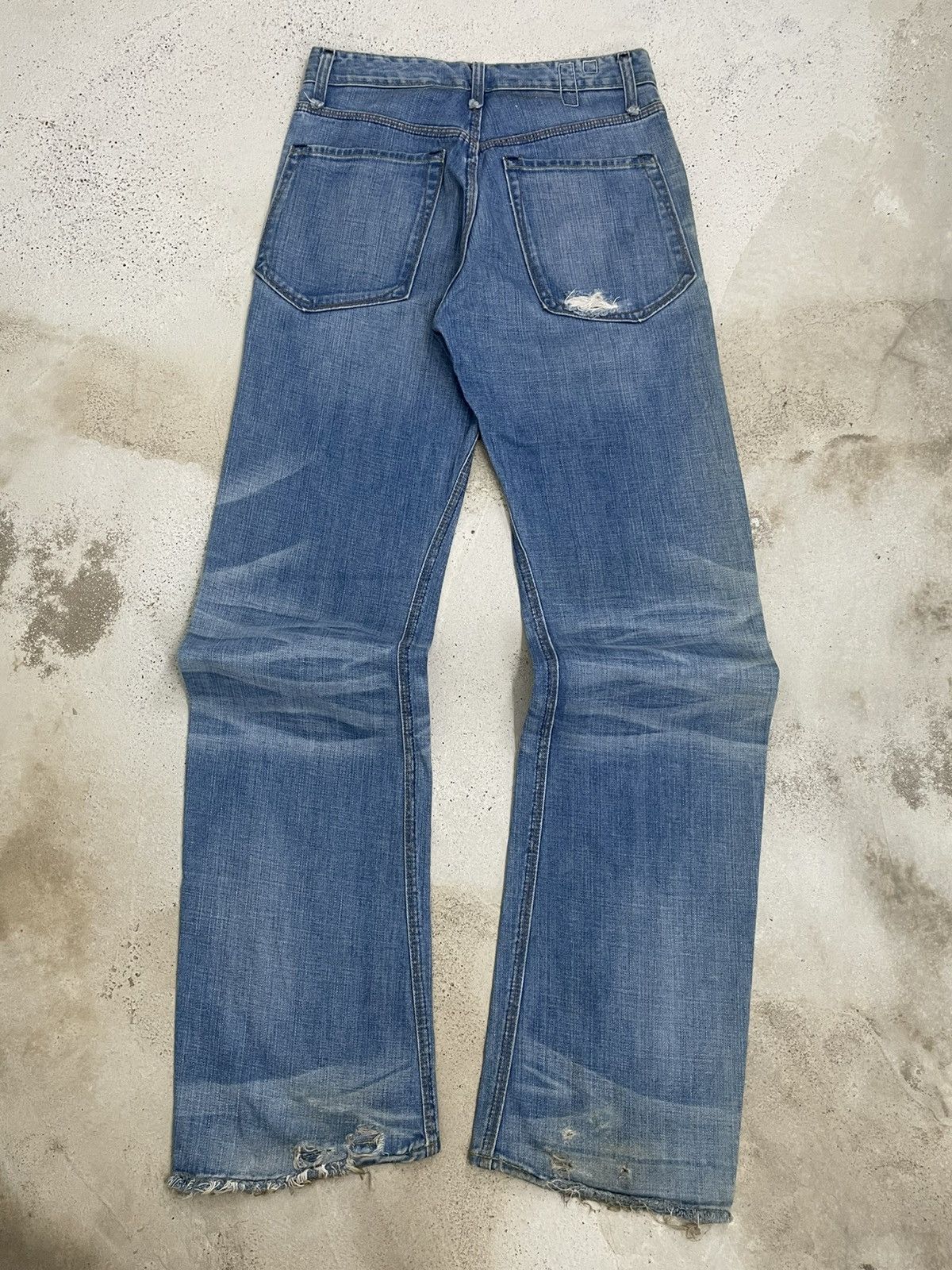 Vintage Vintage 90’s Designer USA Rogan Distressed Patchwork Denim Size US 29 - 7 Thumbnail