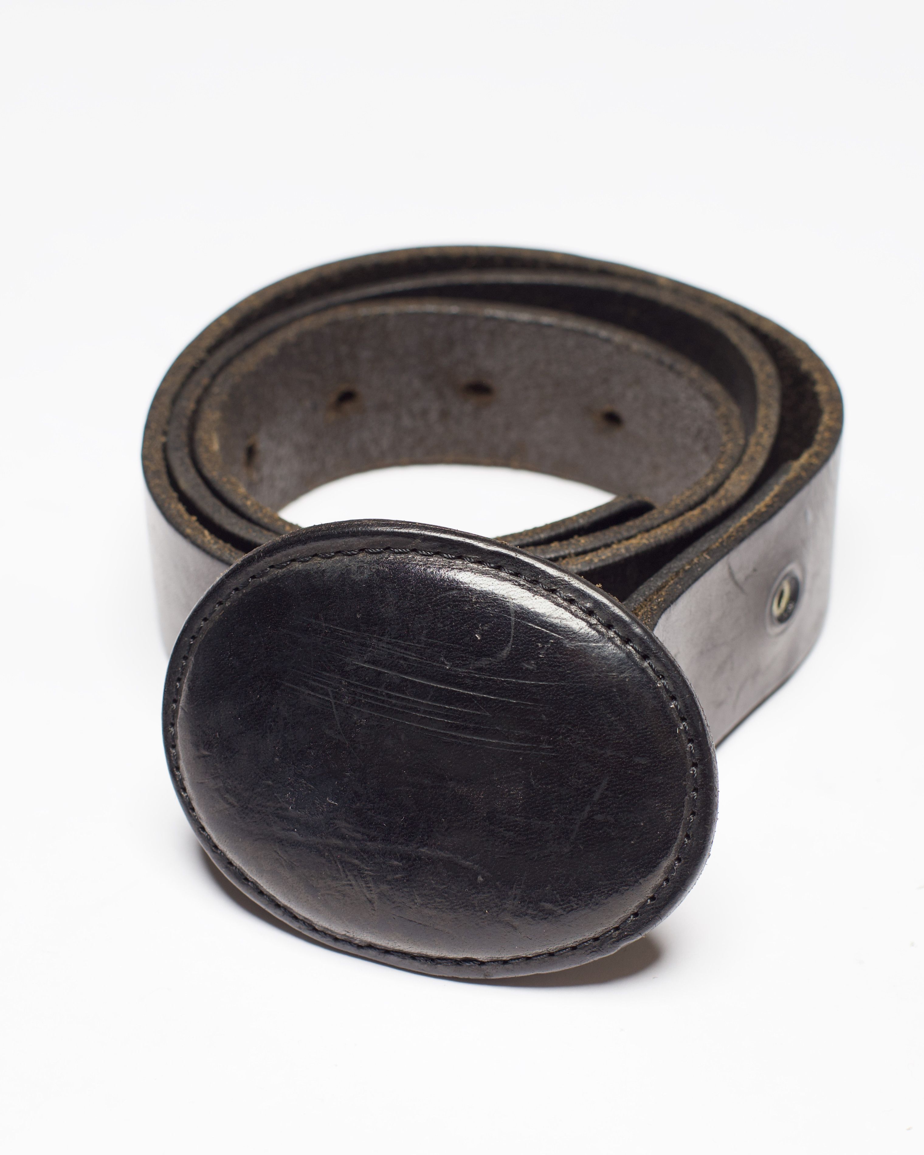 Maison Margiela Mid 2000s Black Leather Biker Belt | Grailed