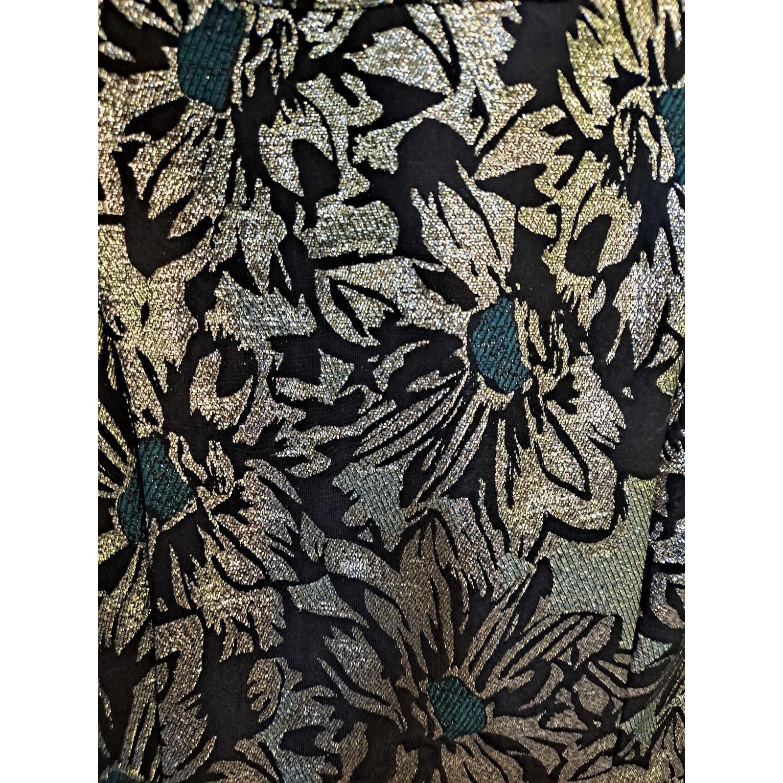 Other Kids Trixxi Girl Green with Golden Flowers Sleeveles Dress S Size ONE SIZE - 5 Thumbnail