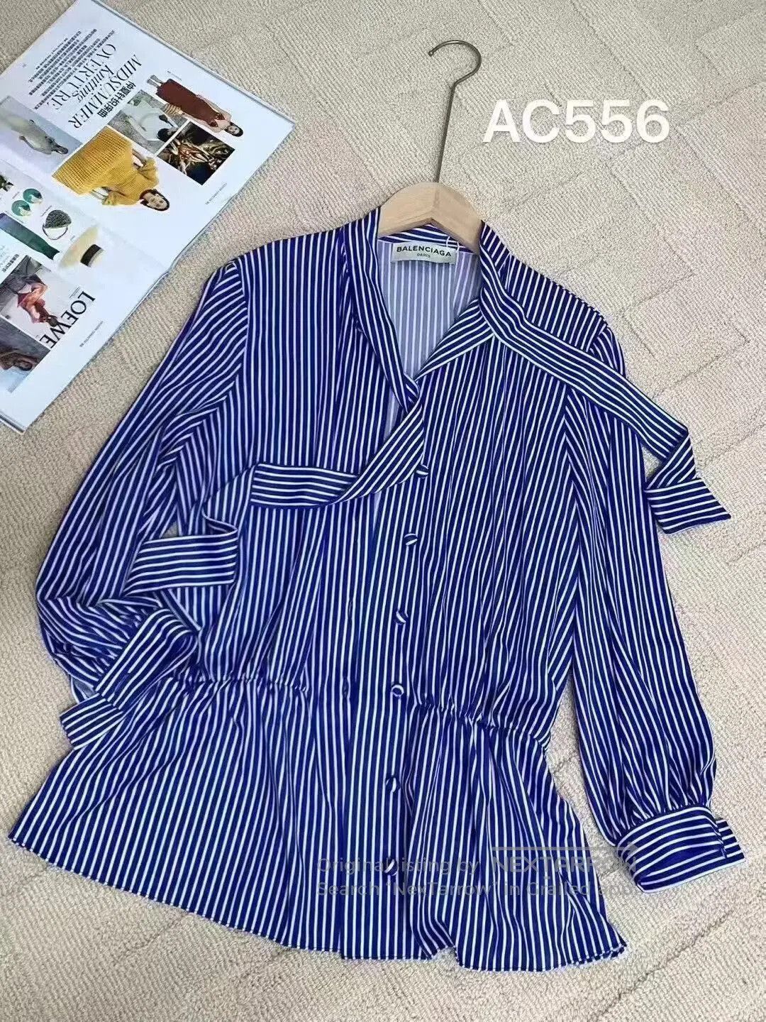 Balenciaga balenciaga striped long sleeve shirt for women. Size US M / EU 48-50 / 2 - 1 Thumbnail