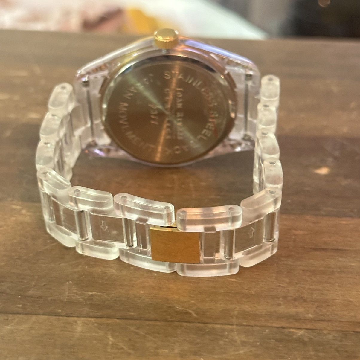 Joan Rivers Vintage Joan Rivers clear acrylic crystal accent watch Size ONE SIZE - 8 Thumbnail