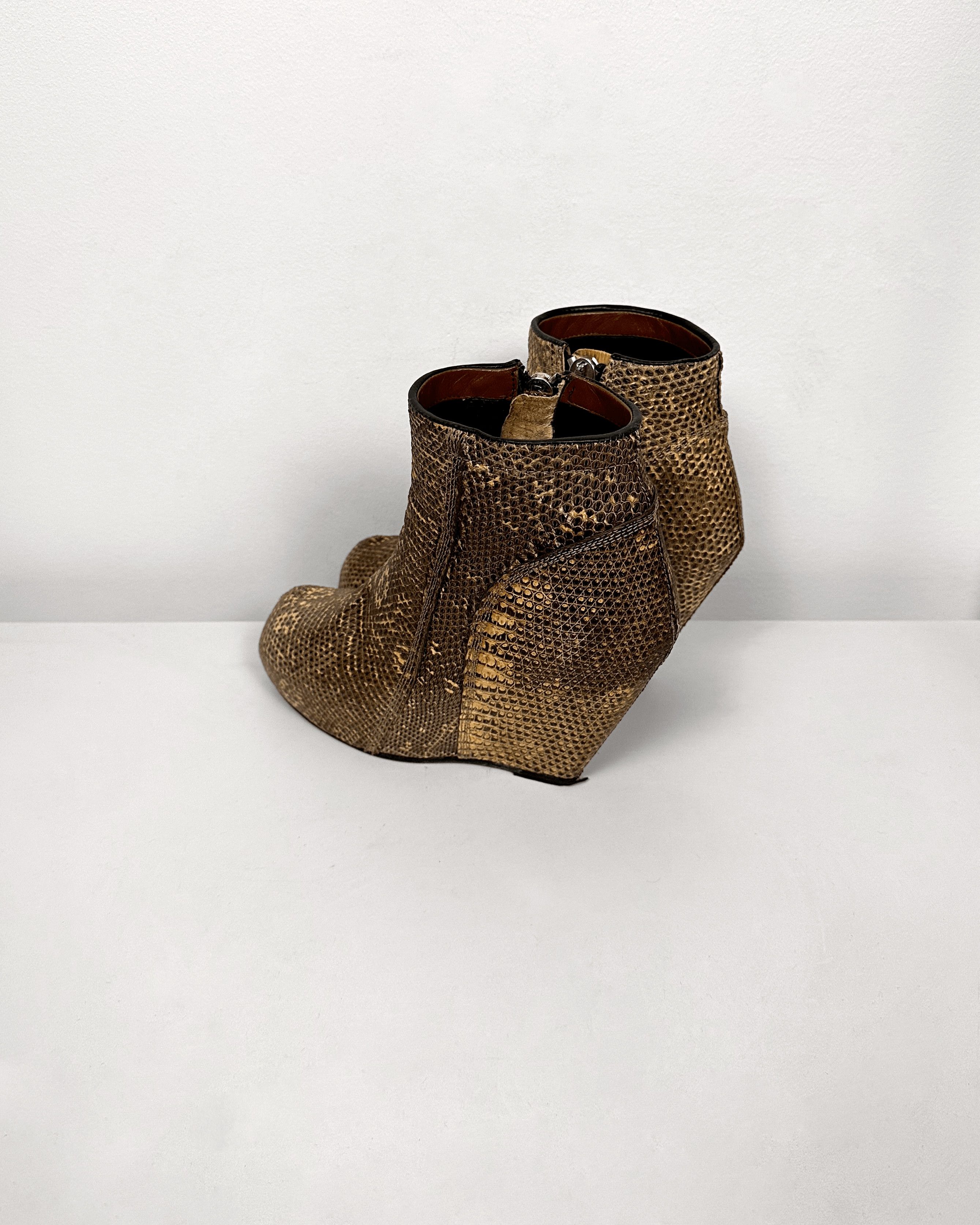 Rick Owens Rick Owens Lizard Leather Wedge Boots Size US 7 / EU 40 - 2 Thumbnail
