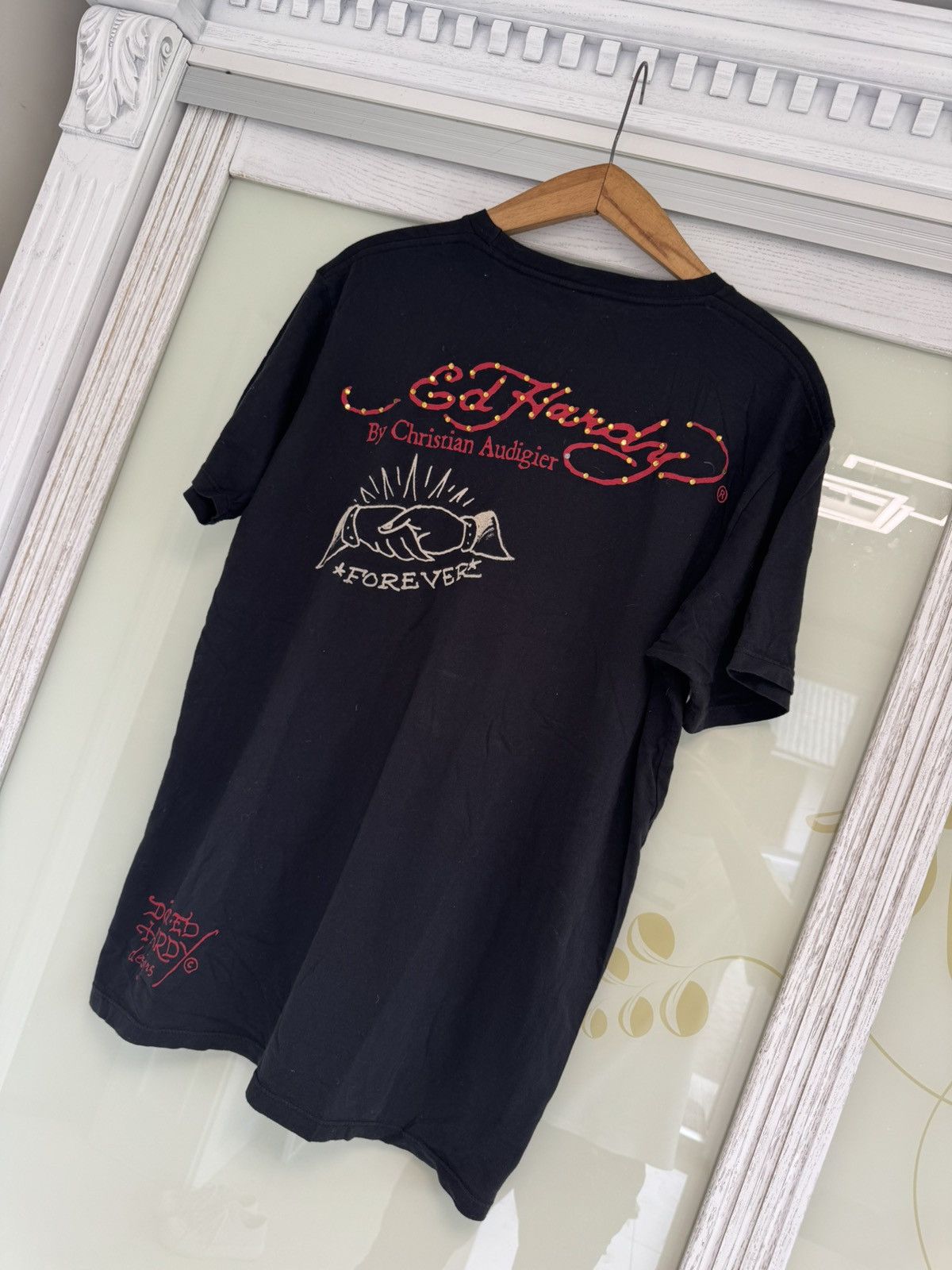 Ed Hardy Ed Hardy by Christian Audigier Y2K Bulldog Tattoo AOP Tee Size US L / EU 52-54 / 3 - 6 Thumbnail