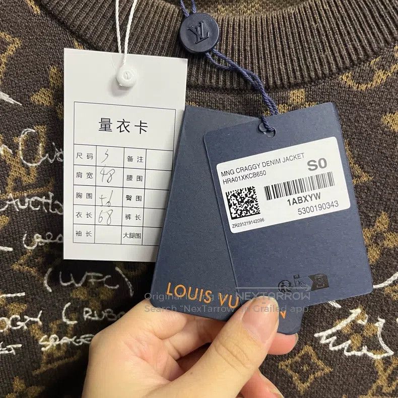 Louis Vuitton Louis Vuitton Brown Logo monogrammed scribbled crewneck lo Size US S / EU 44-46 / 1 - 3 Thumbnail
