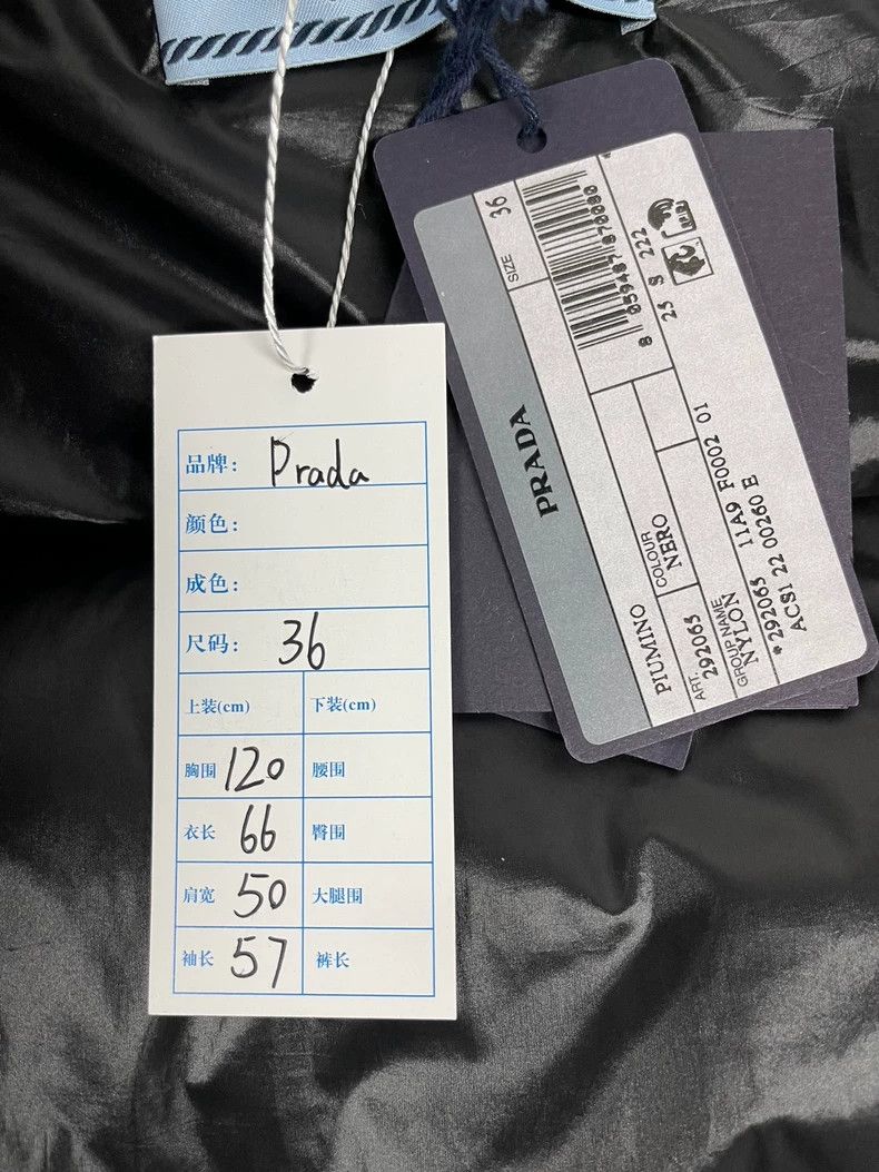 Prada Prada Black slogan Logo down jacket 2502-Nextarrow Size XXS / US 00 / IT 34 - 4 Thumbnail