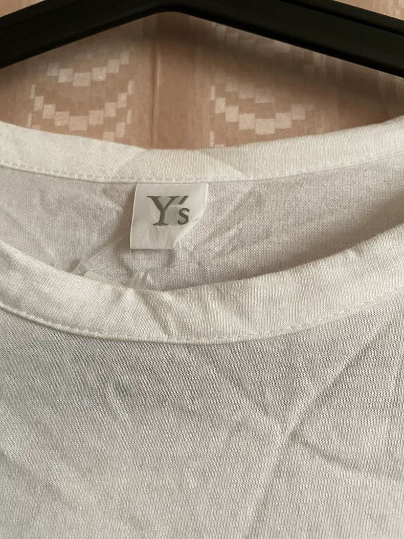 Y's Y's Woven Letter White Long T Short Sleeve Size US M / EU 48-50 / 2 - 4 Thumbnail