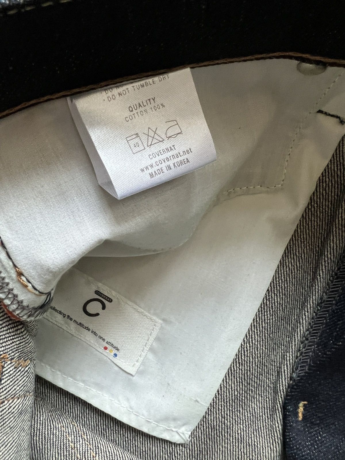 Japanese Brand Rigid Orange Selvedge Denim Jeans Size US 33 - 11 Thumbnail