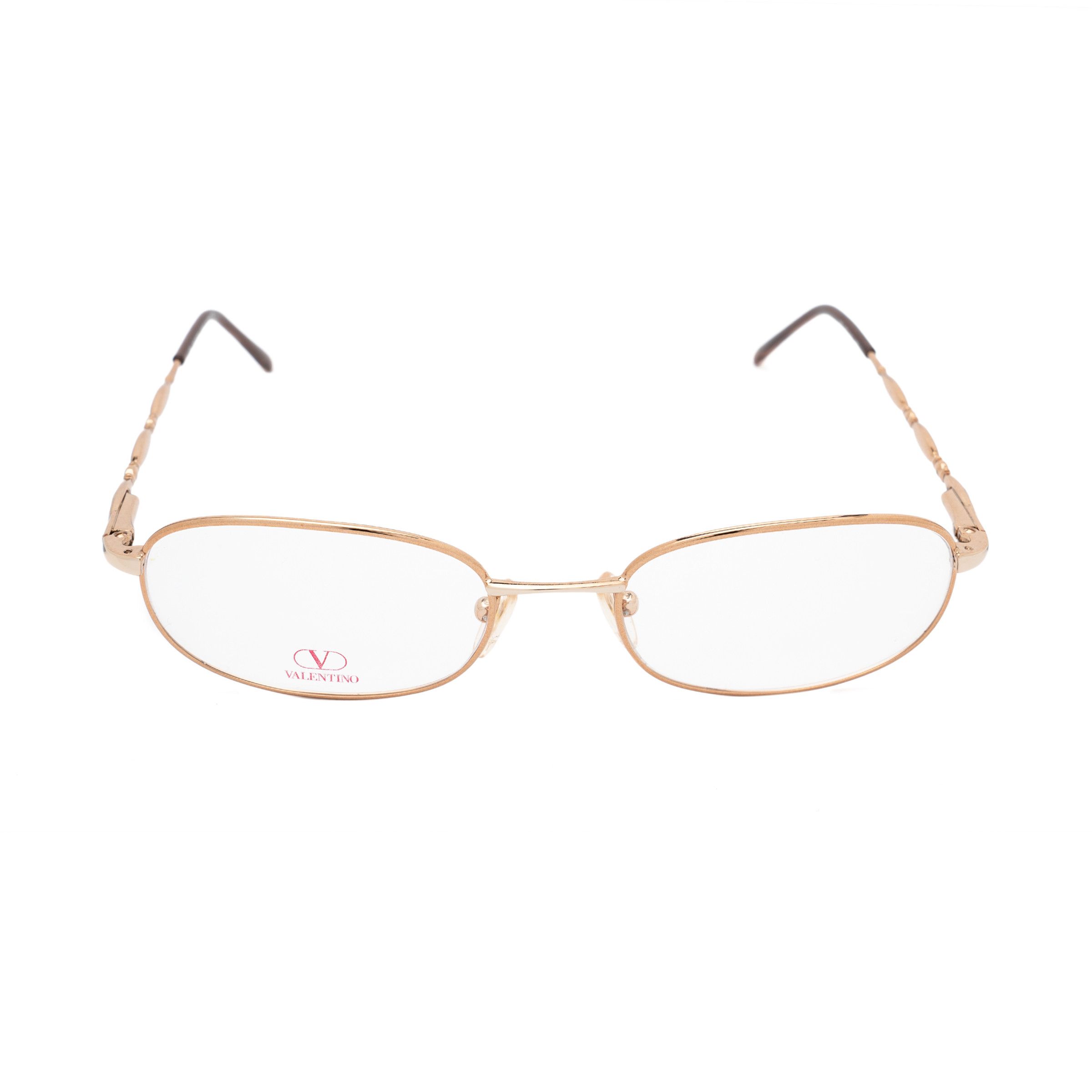 Valentino Valentino '00s Gold Oval Details Glasses Size ONE SIZE - 3 Thumbnail
