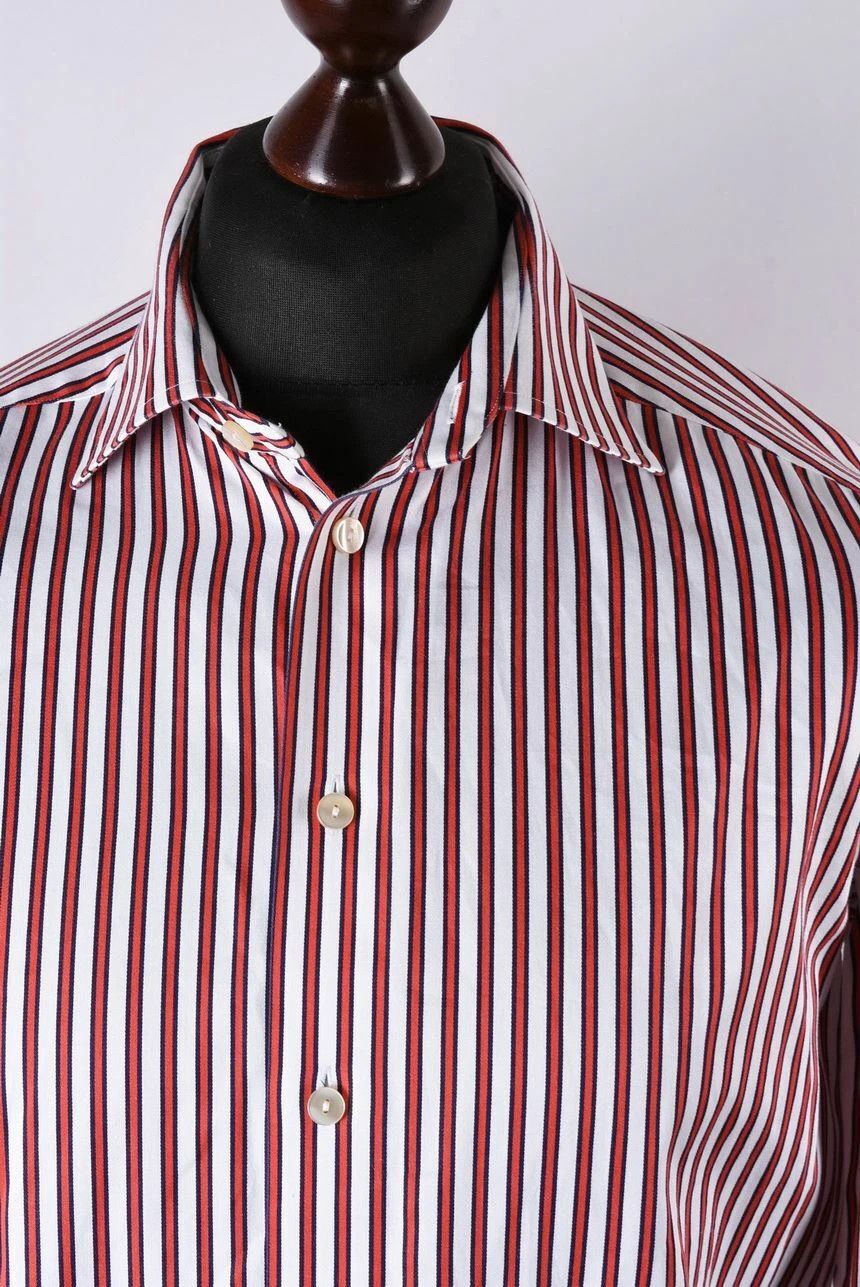 Eton Eton Contemporary Striped Long Sleeve Dress Shirt Size US L / EU 52-54 / 3 - 2 Thumbnail