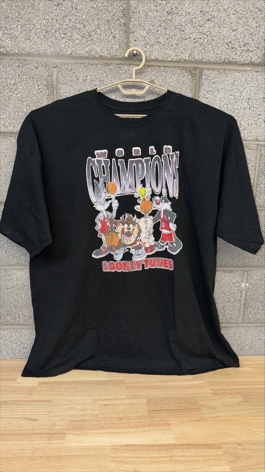 Other Looney Tunes World Champions Basketball Graphic T Shirt Blk Size US XL / EU 56 / 4 - 1 Thumbnail