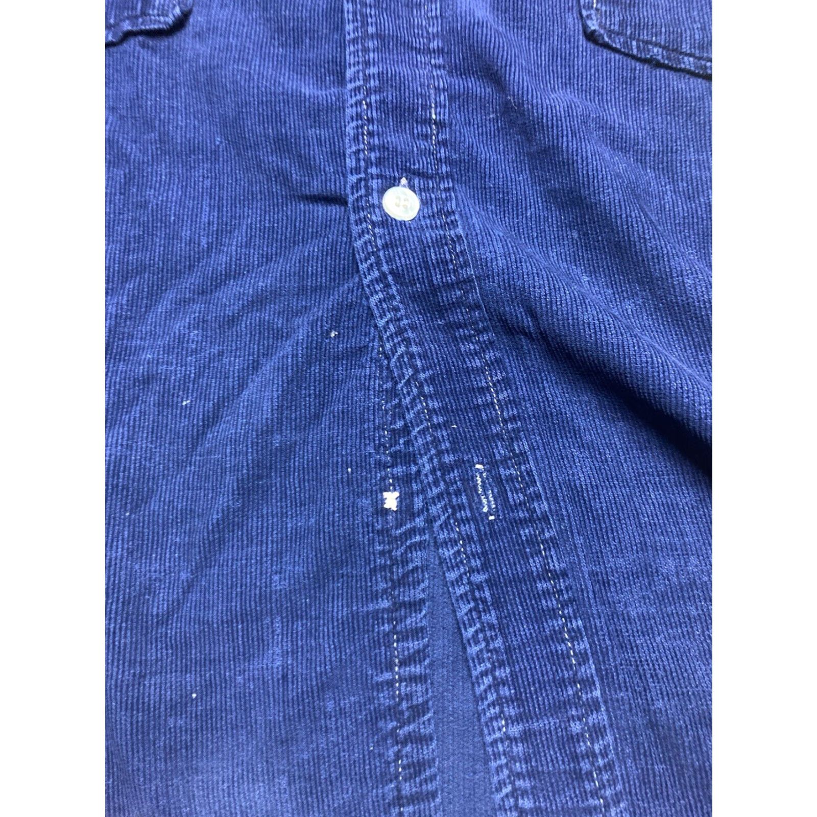 Vintage VINTAGE 70s Corduroy Button-Up Shirt Long Sleeve Navy Blue Cotton Medium Mens Size US M / EU 48-50 / 2 - 3 Thumbnail