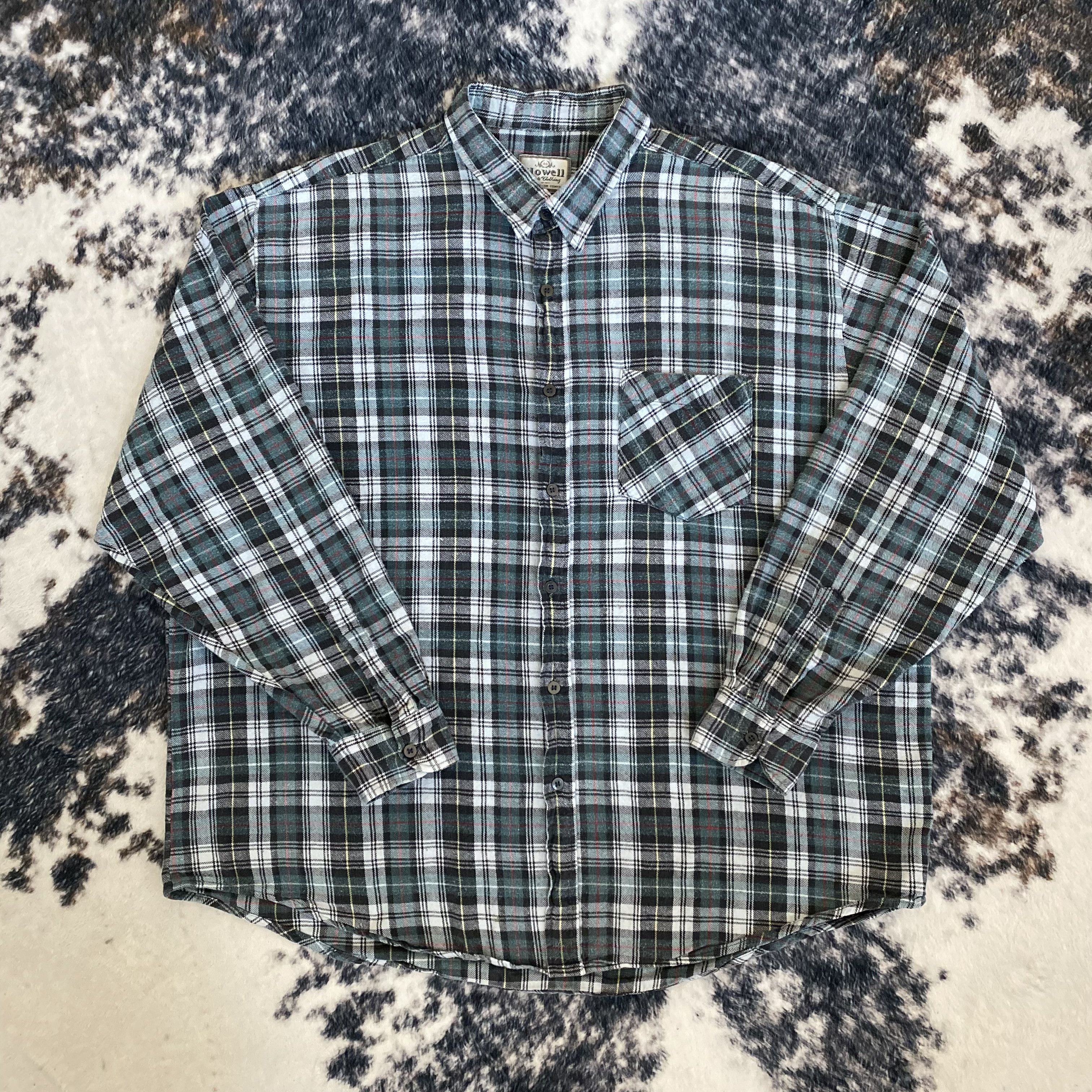 Vintage Vintage Green Plaid Botton Up Flannel Size US XXL / EU 58 / 5 - 1 Thumbnail