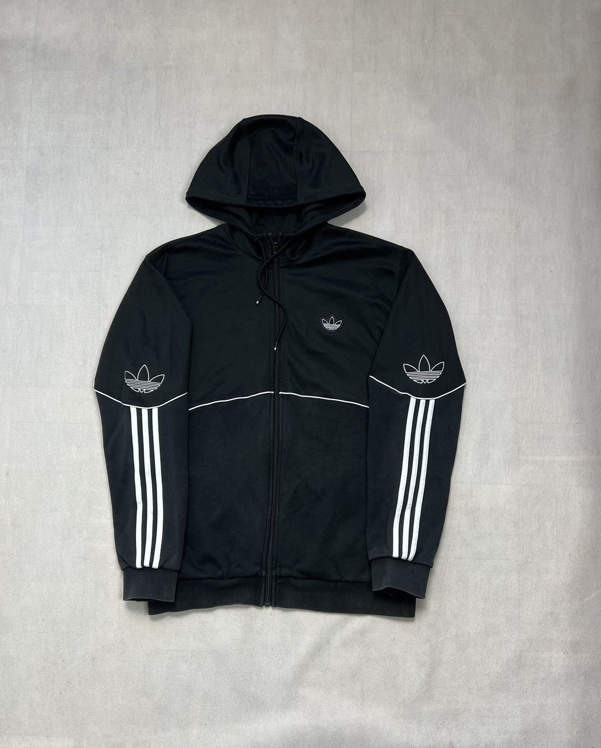 Adidas Hoodie Adidas Outline 3x Logo Black Size US M / EU 48-50 / 2 - 1 Thumbnail