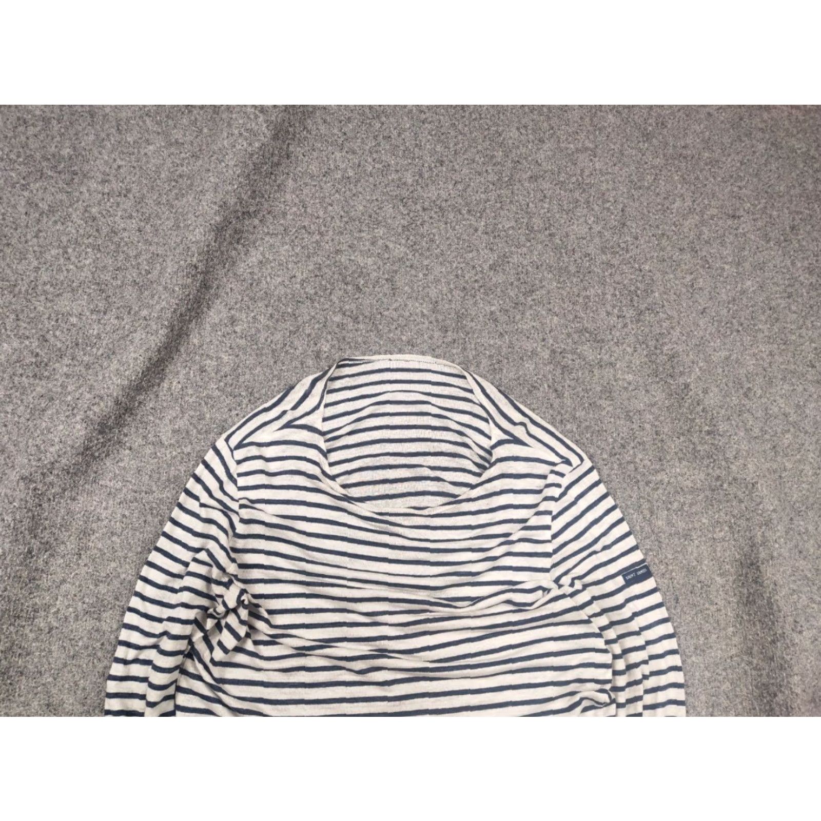 Saint James Saint James asap rocky Shirt Long Sleeve Blue Vintage Cotton Linen blend unisex M 90s Rock Aerosmith France Size US M / EU 48-50 / 2 - 2 Thumbnail