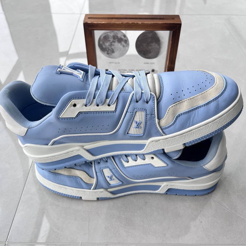 Louis Vuitton Louis Vuitton Blue Trainer Fashion Sneakers for Men -2508 Size US 8.5 / EU 41-42 - 6 Thumbnail