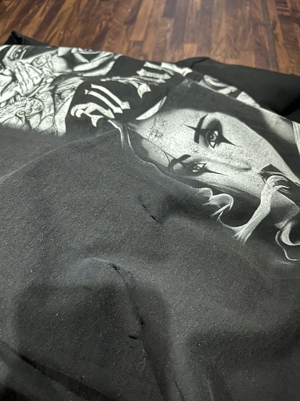 Vintage ALL Hustle No Love Chicano Art Shirt. Size US XXL / EU 58 / 5 - 8 Thumbnail