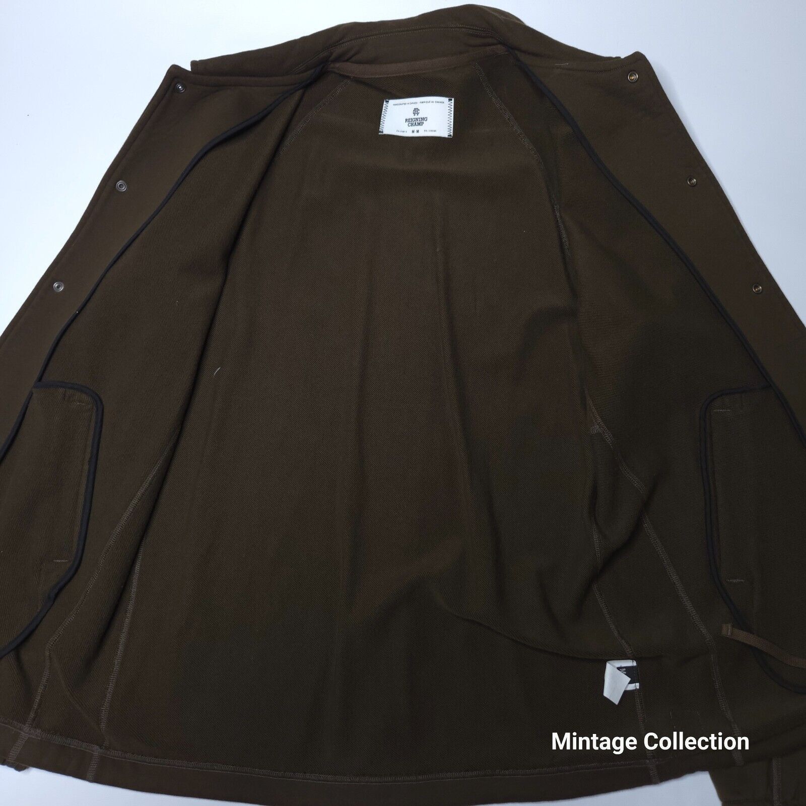 Reigning Champ Reigning Champ Coach Jacket Shirt Olive Green Button Up Sz M Size US M / EU 48-50 / 2 - 6 Thumbnail