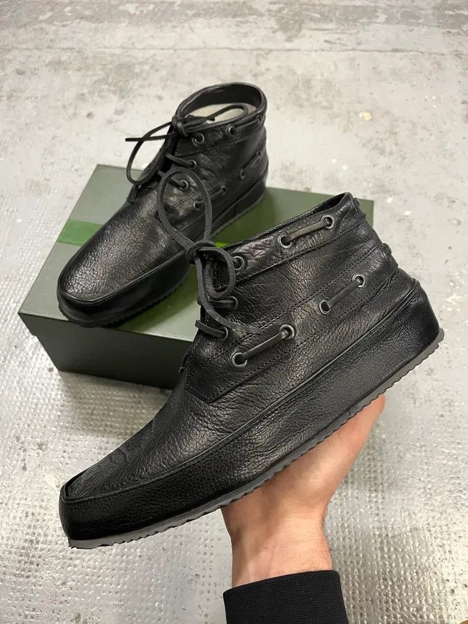 Marithe + Francois Girbaud Marithé + François Girbaud Ker Leather Laced Black Shoes Size US 8 / EU 41 - 1 Thumbnail