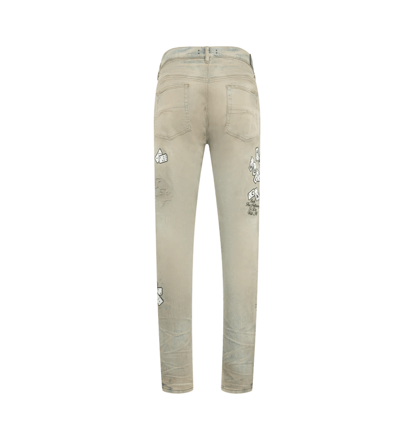 Amiri o1h1sh10526 Domino Applique Skinny Jean Size US 29 - 2 Thumbnail