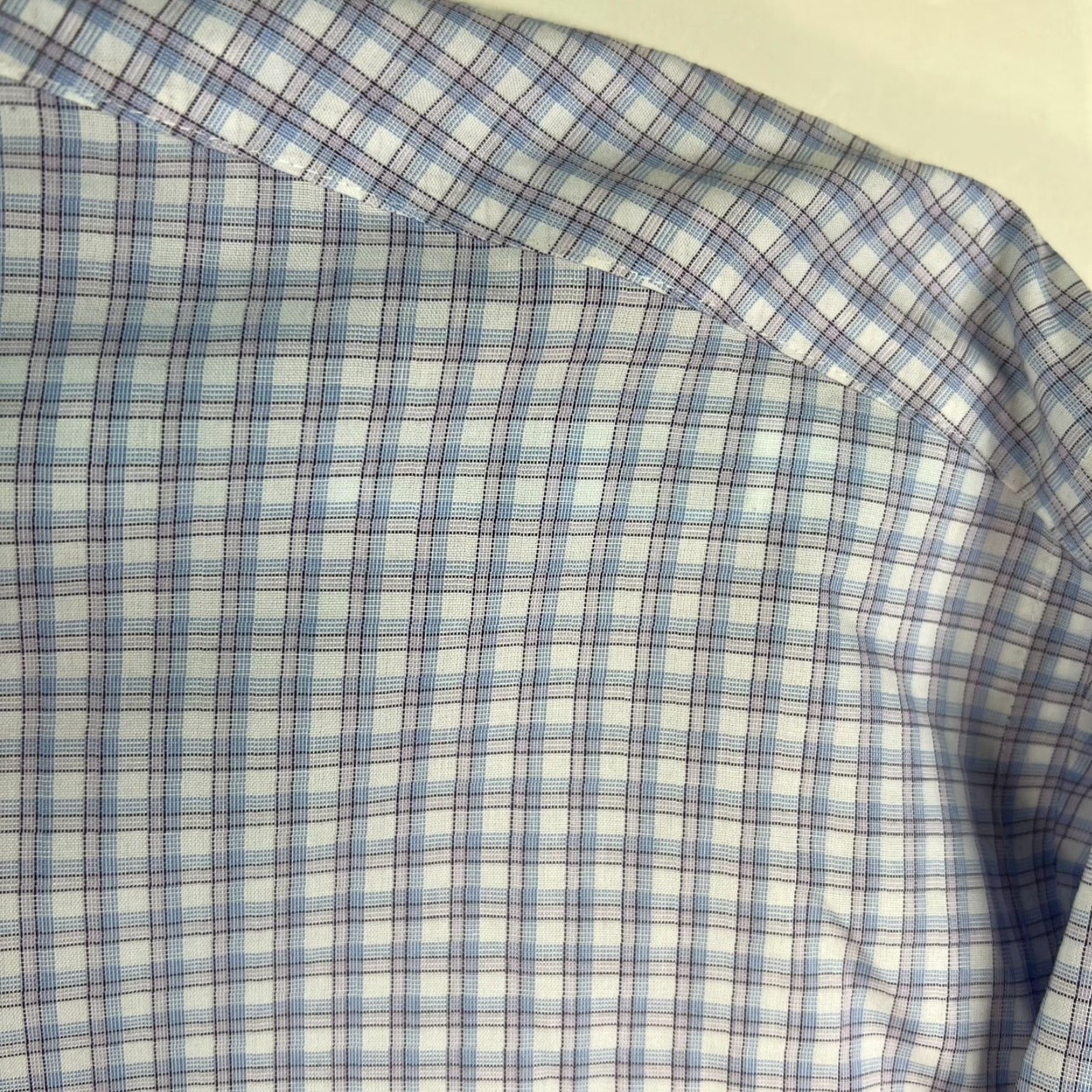 Joseph VINTAGE Joseph & Fess Button Up Plaid Shirt Mens 20 36/37 Tall Blue Gray Size US XXL / EU 58 / 5 - 2 Thumbnail