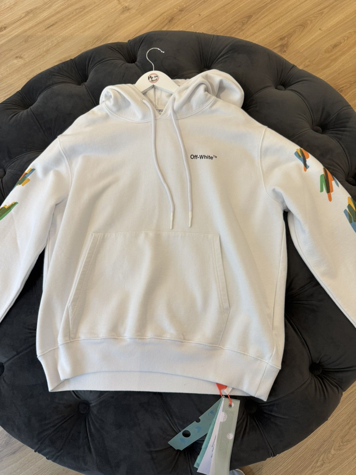 Off-White Off white hoodie arrow logo multicolor | Grailed