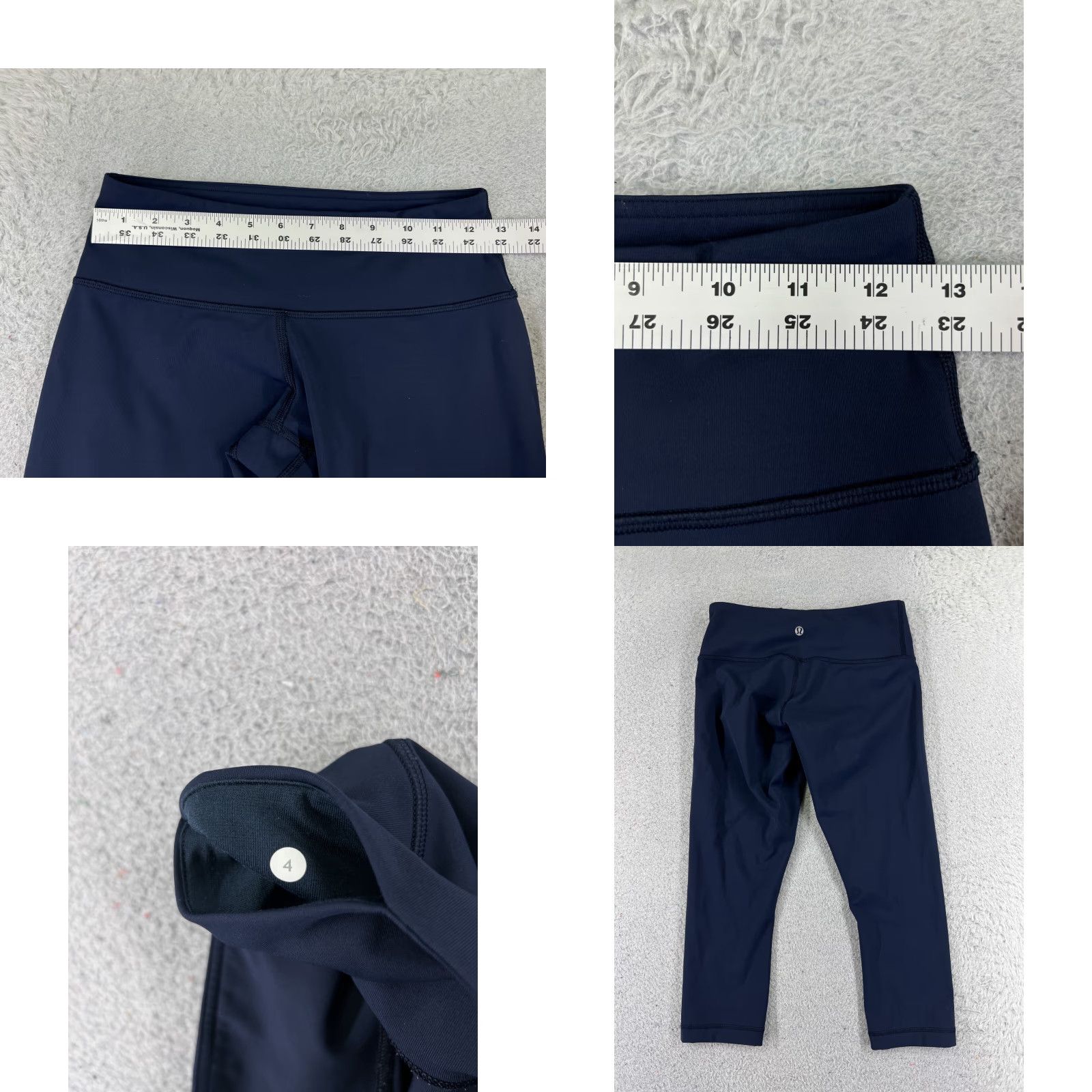 Lululemon Lululemon Wunder Under Crop Pants Womens 4 Blue 20in Inseam Yoga Activewear Size 27" / US 4 / IT 40 - 8 Thumbnail