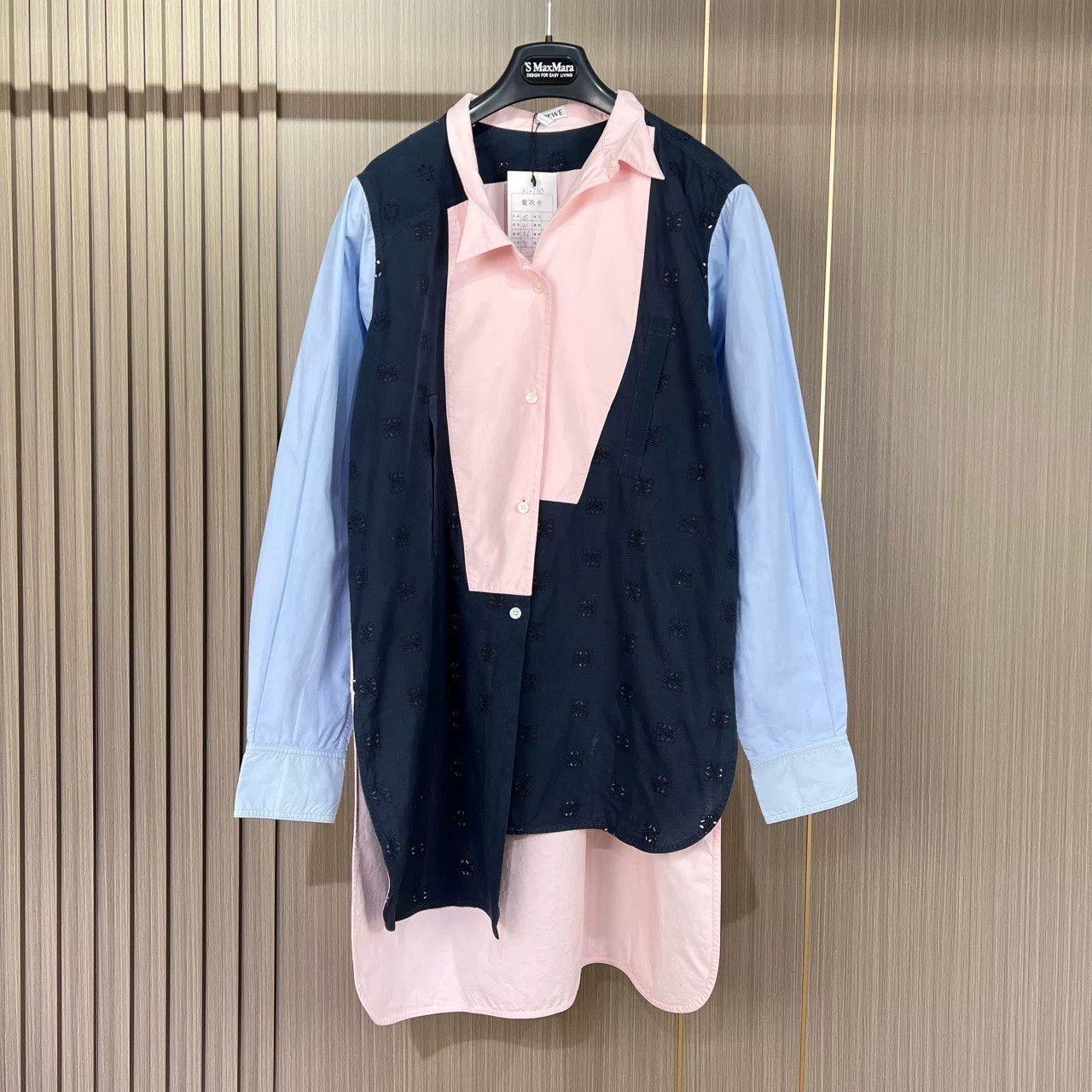 Loewe Colorblock Logo Embroidered Shirt