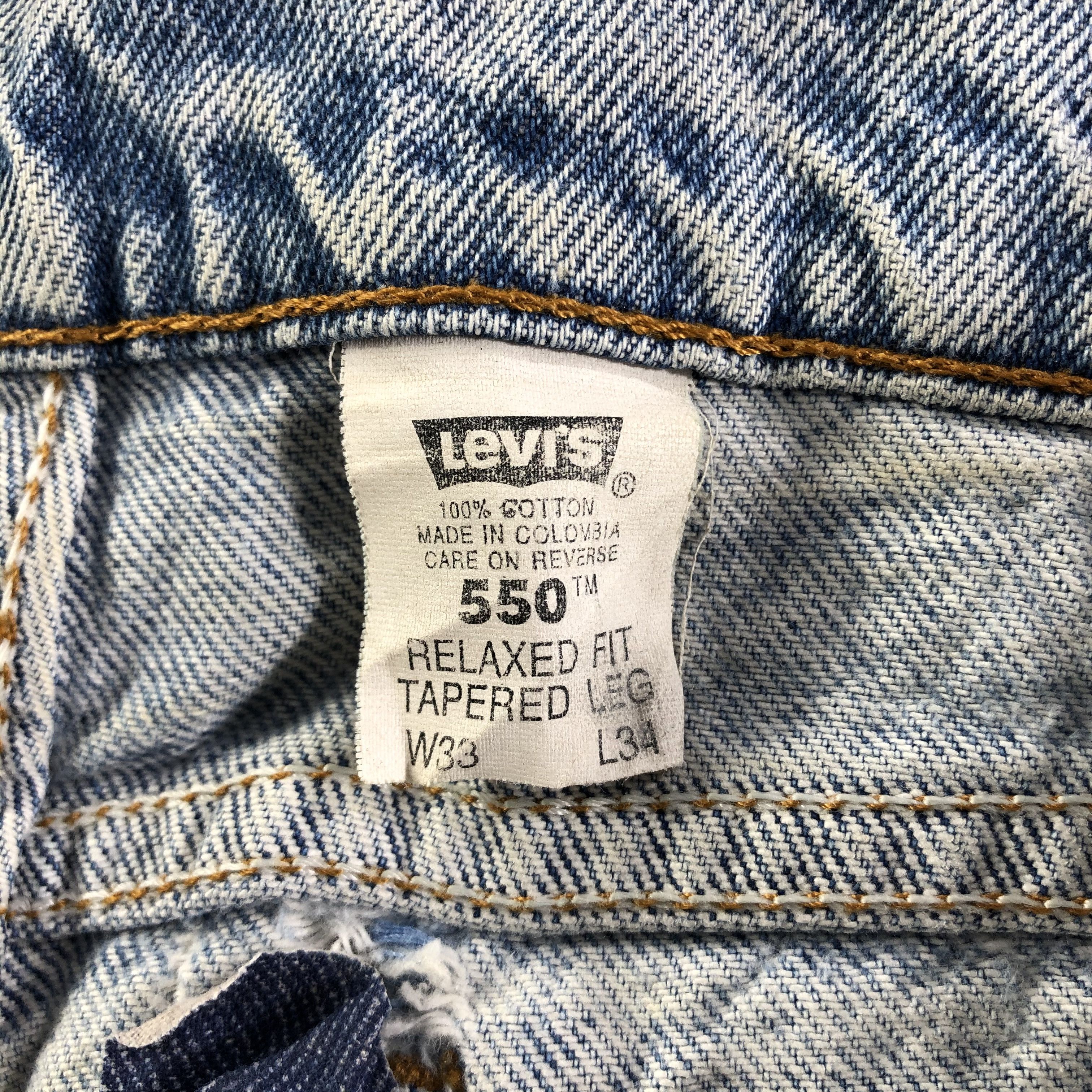 Levi's 90s Vintage Light Wash Levis 550 Jeans-J3353 Size US 33 - 13 Thumbnail