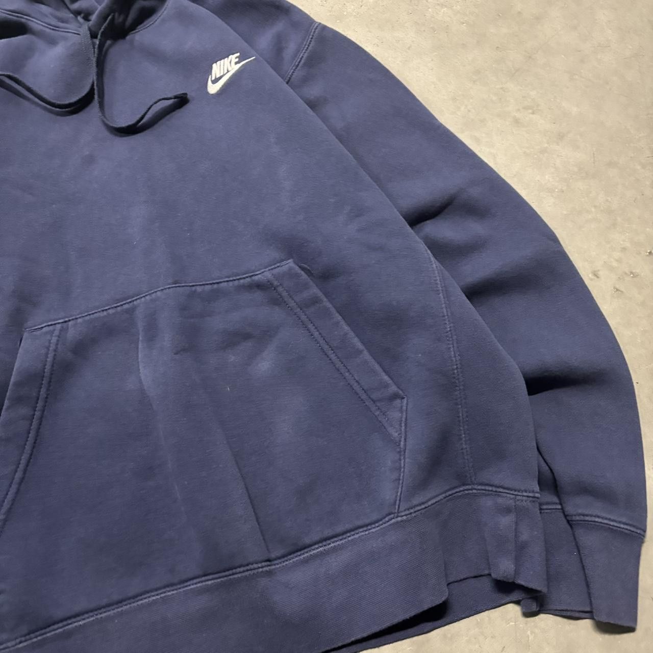 Nike × Vintage Crazy Vintage Y2K/2000s Navy Blue Nike Streetwear Essential Hoodie! Size US S / EU 44-46 / 1 - 4 Thumbnail