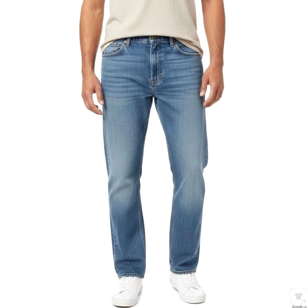 Levi's Levi's 501 Jeans Mens Regular Blue Light Wash Straight Denim Button Fly 40x36 Regular Distinctive Denim Five-Pocket Style Size US 40 / EU 56 - 4 Thumbnail