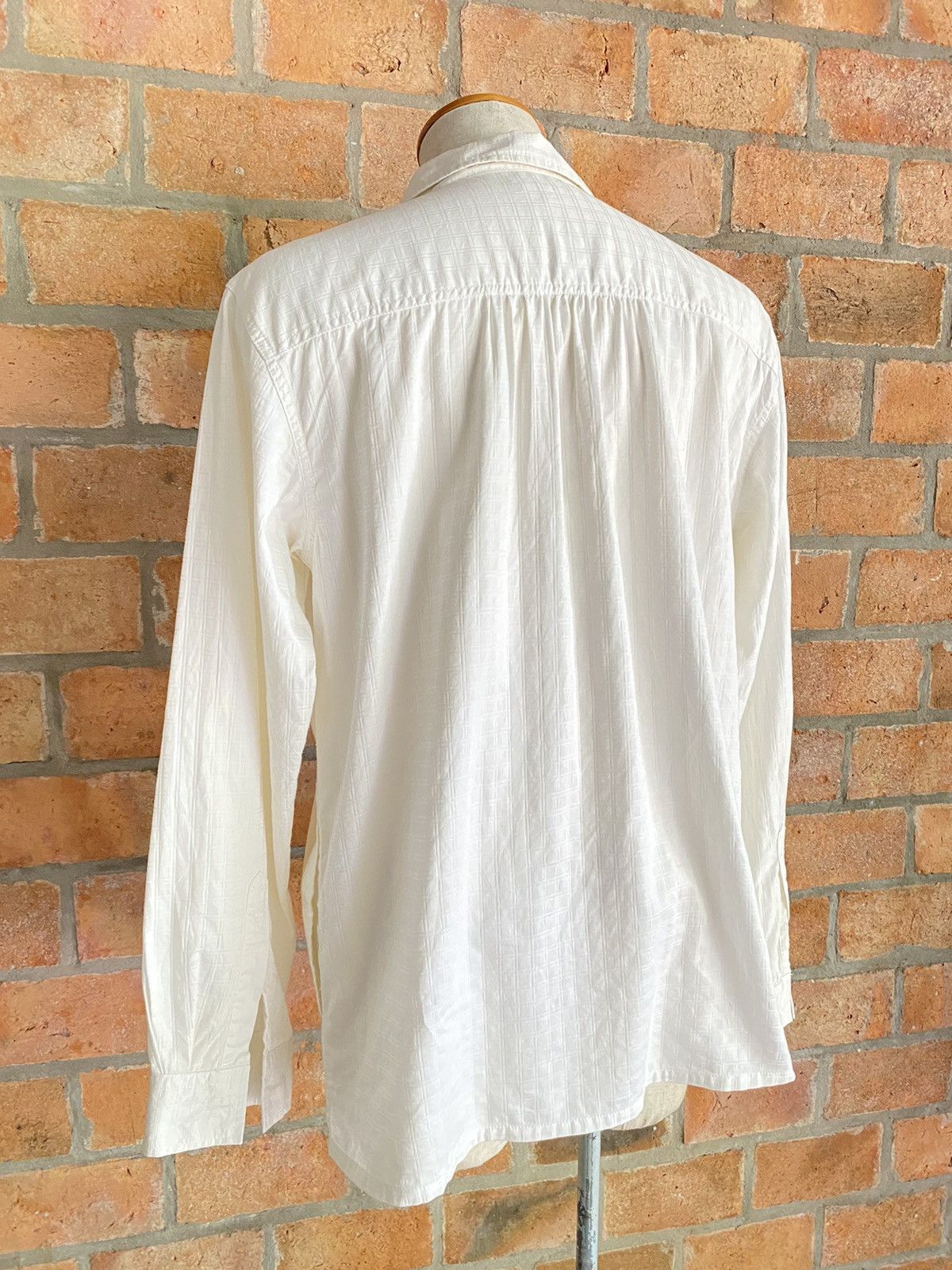 Designer × Japanese Brand ALLIX DESIGN White Checkered Lace-Up Shirt Size US L / EU 52-54 / 3 - 17 Thumbnail