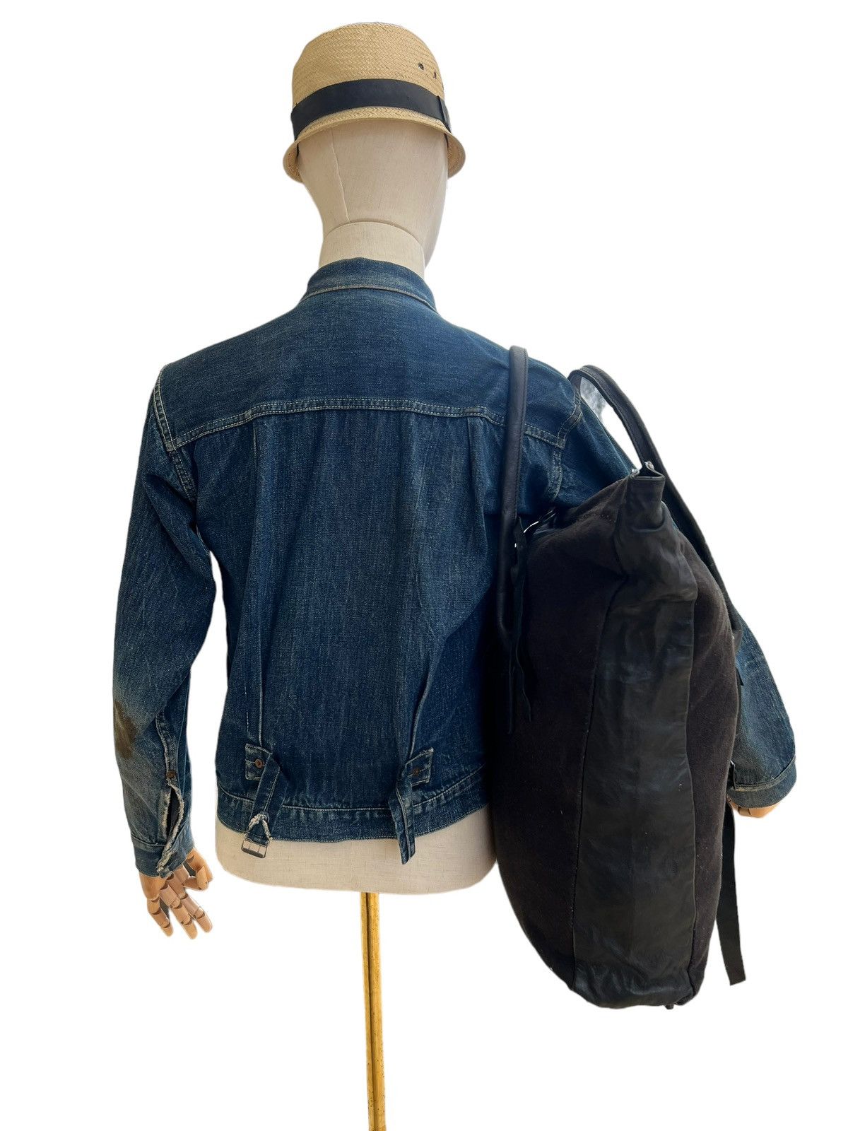 ato Ato Japan Hybrid Leather Cotton Unique Tote Bag Large Size ONE SIZE - 3 Thumbnail