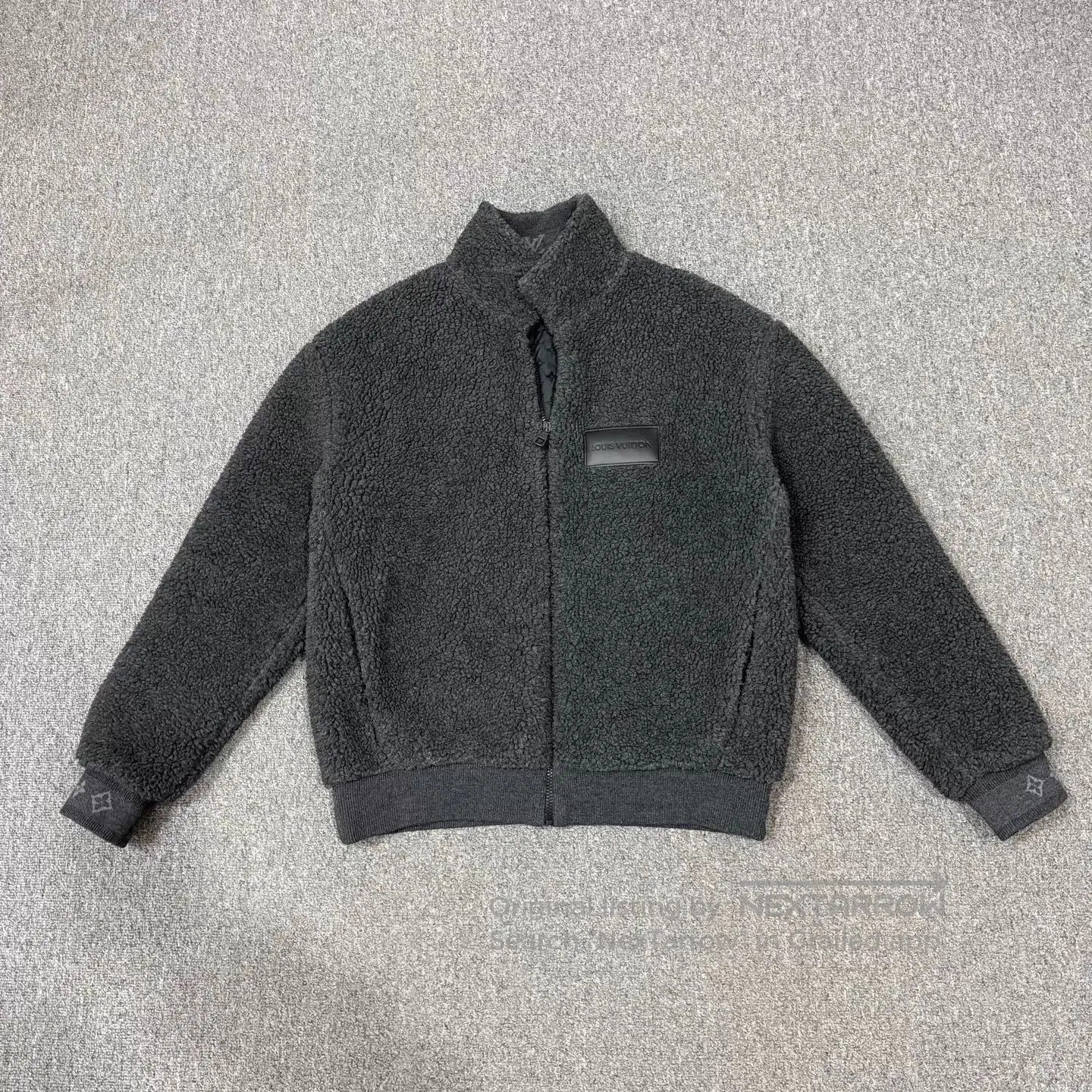 Louis Vuitton Gray Fuzzy Zip-Up Bomber Jacket Size L. Size US L / EU 52-54 / 3 - 1 Thumbnail