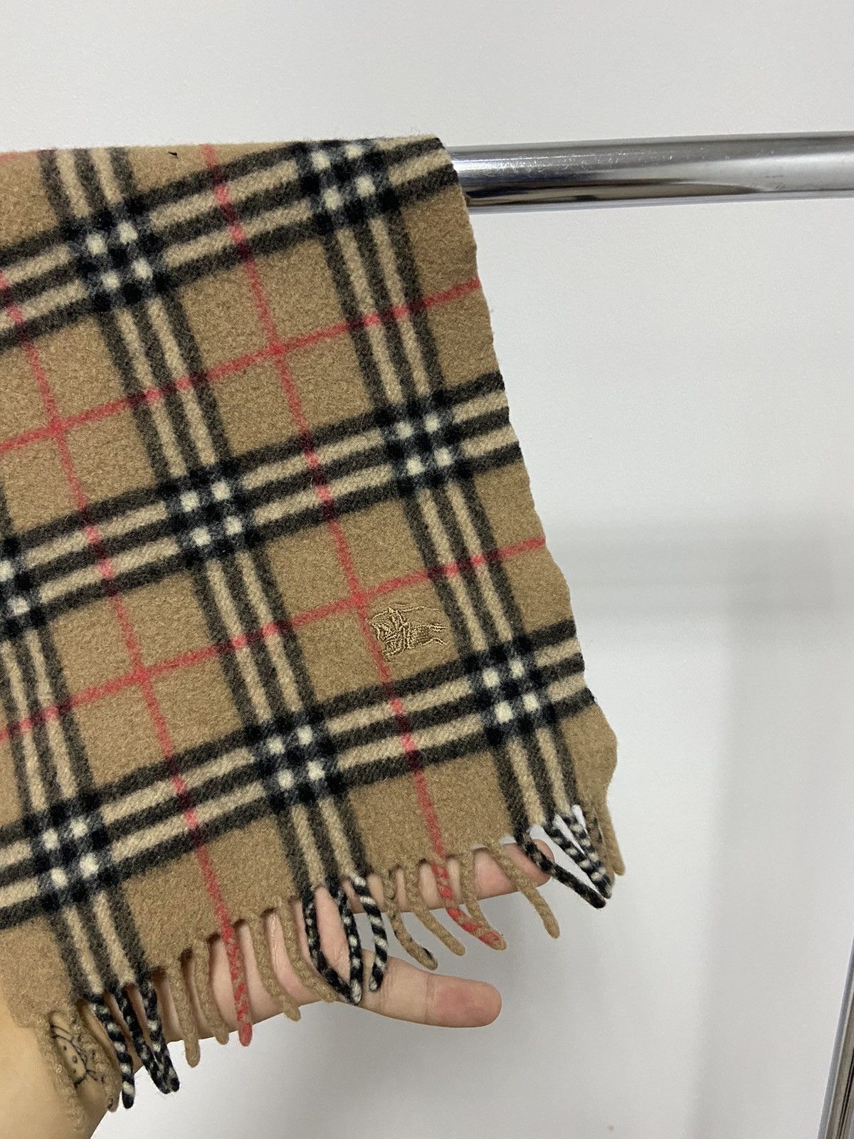 Burberry × Vintage Burberry scarf nova check wool cashmere vintage small logo Size ONE SIZE - 2 Thumbnail