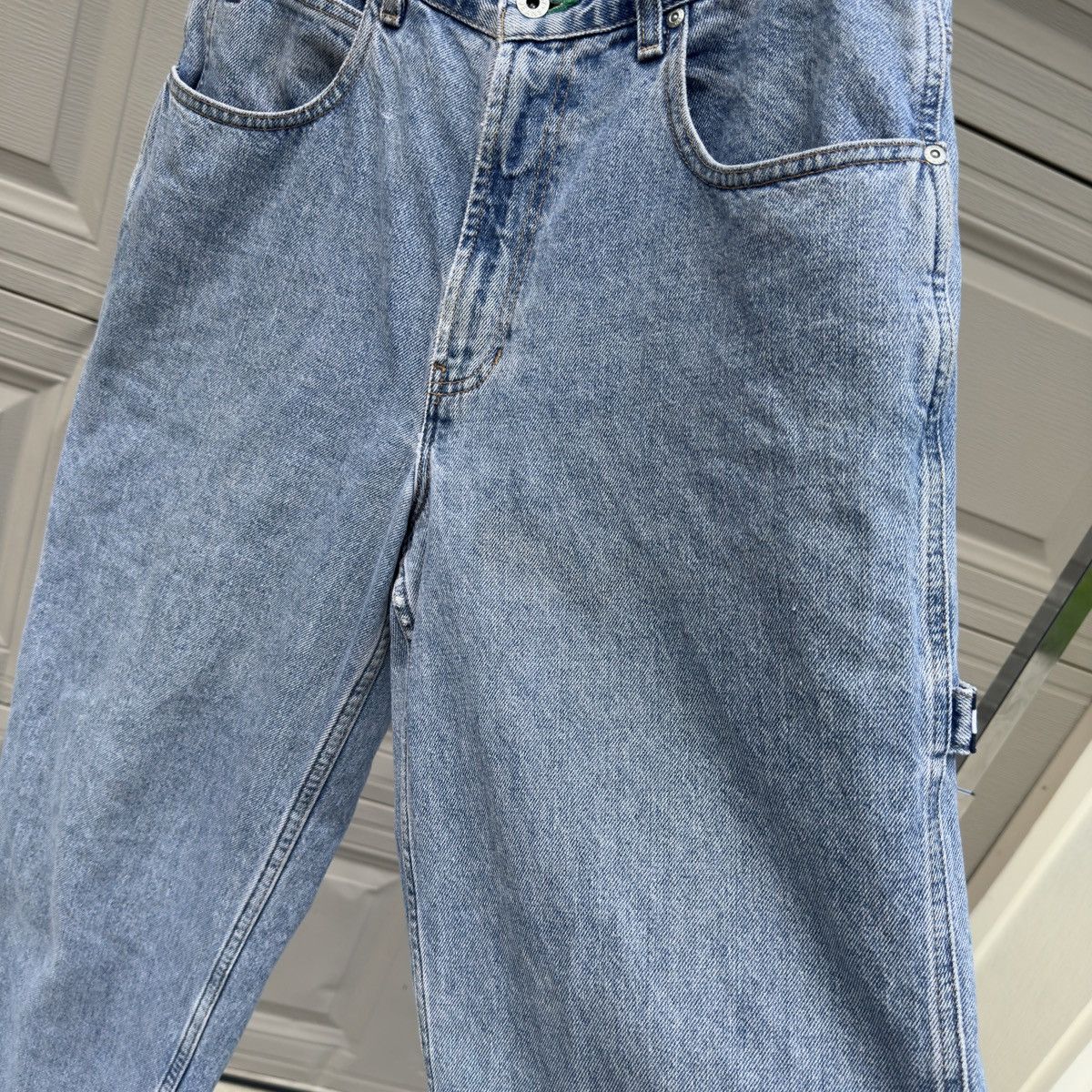 Vintage Tommy Jeans Thrashed Faded Distressed Work Jeans ERD Grunge Size US 31 - 8 Thumbnail