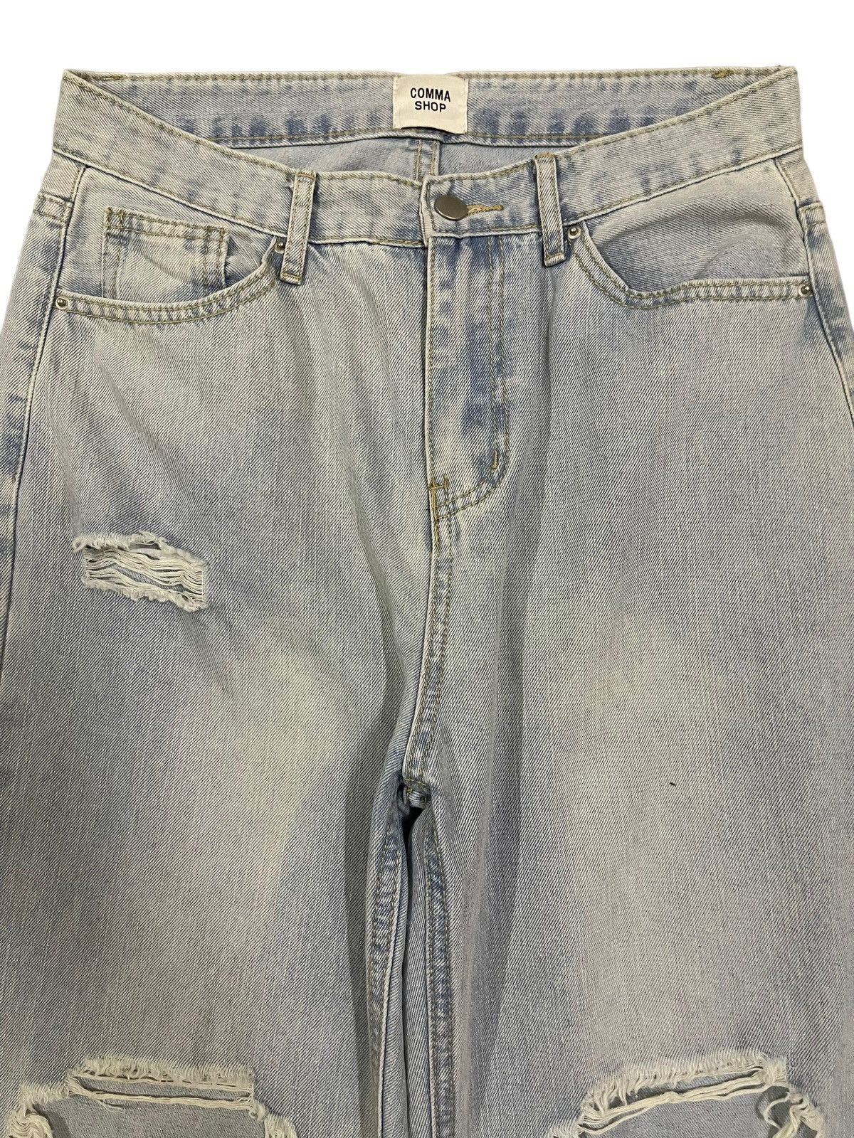 Hysteric Glamour Vintage Japanese Brand Blue Wash Distressed Baggy Jeans Size US 29 - 3 Thumbnail
