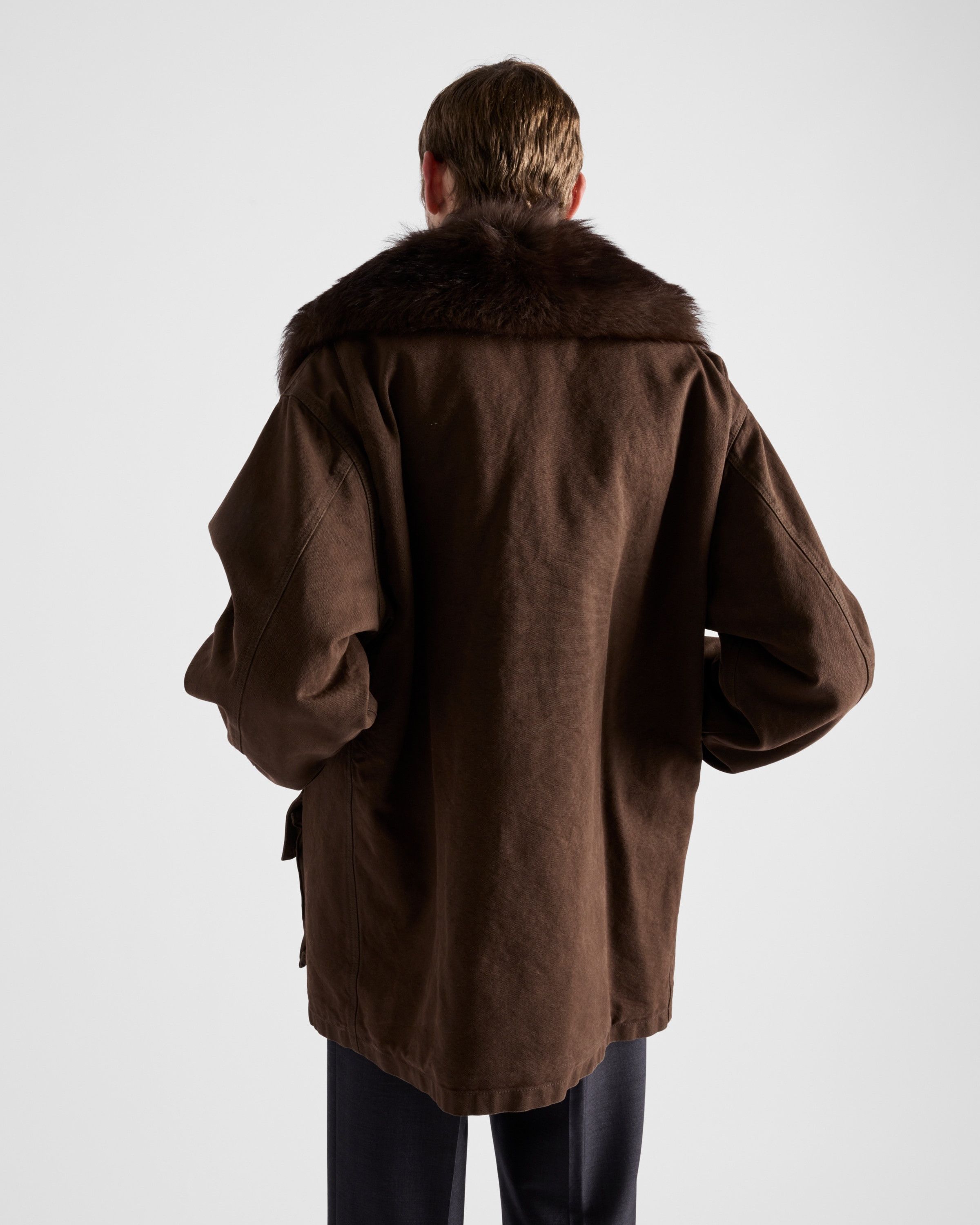 Prada o1bcso1str1025 Canvas Old Jacket in Brown Size US M / EU 48-50 / 2 - 5 Thumbnail