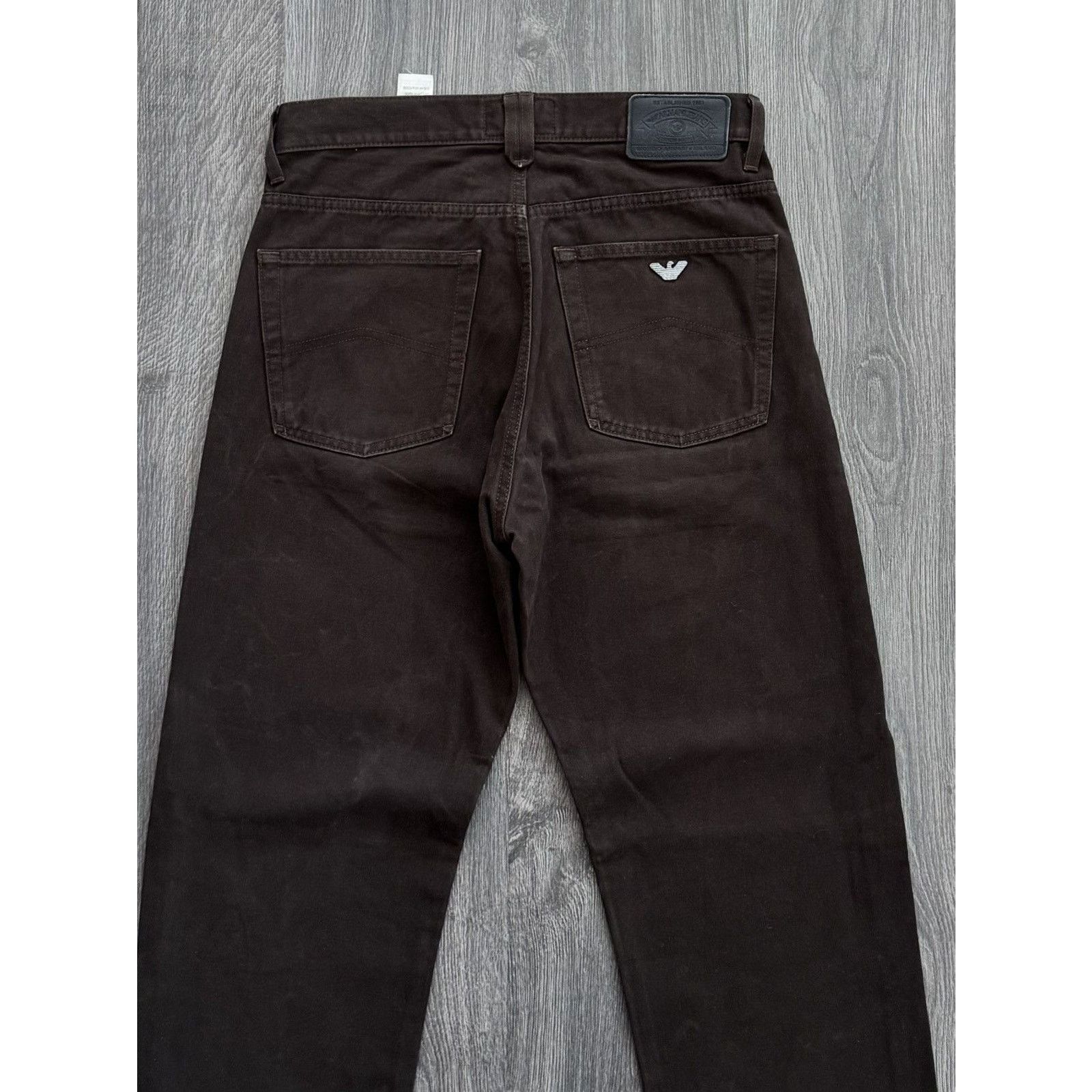 Armani Vintage Armani Relaxed Fit Brown Jeans Size US 32 / EU 48 - 8 Thumbnail