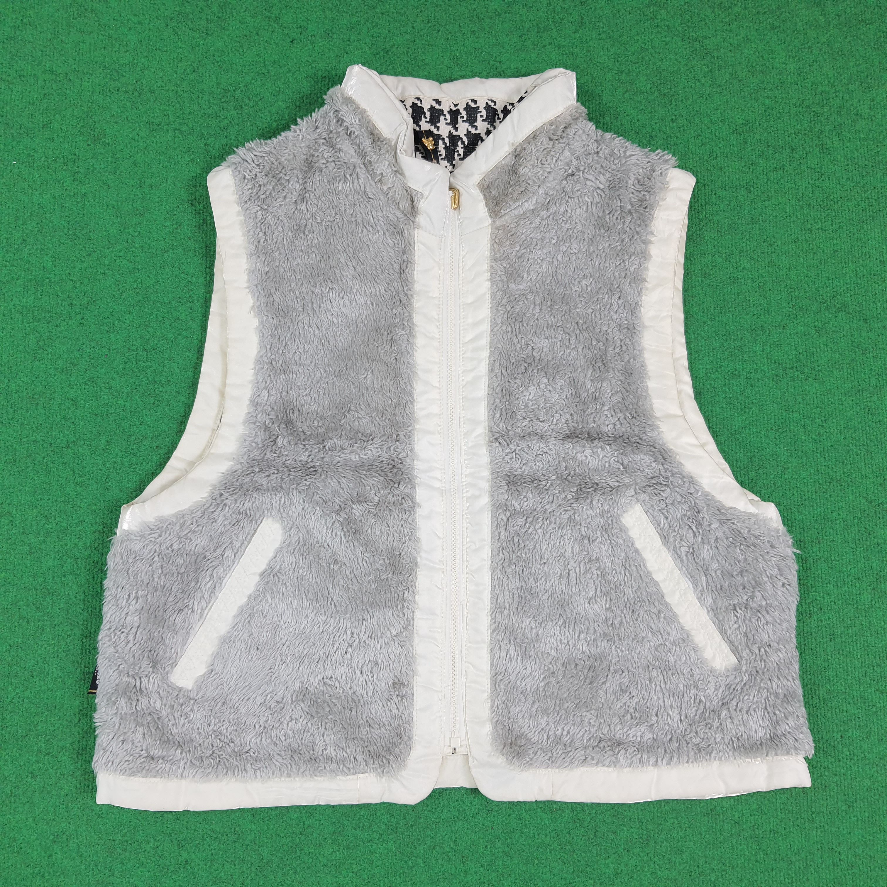 Ellesse Vintage Ellesse Reversible Fleece Vest Houndstooth C283N15 Size L / US 10 / IT 46 - 9 Thumbnail