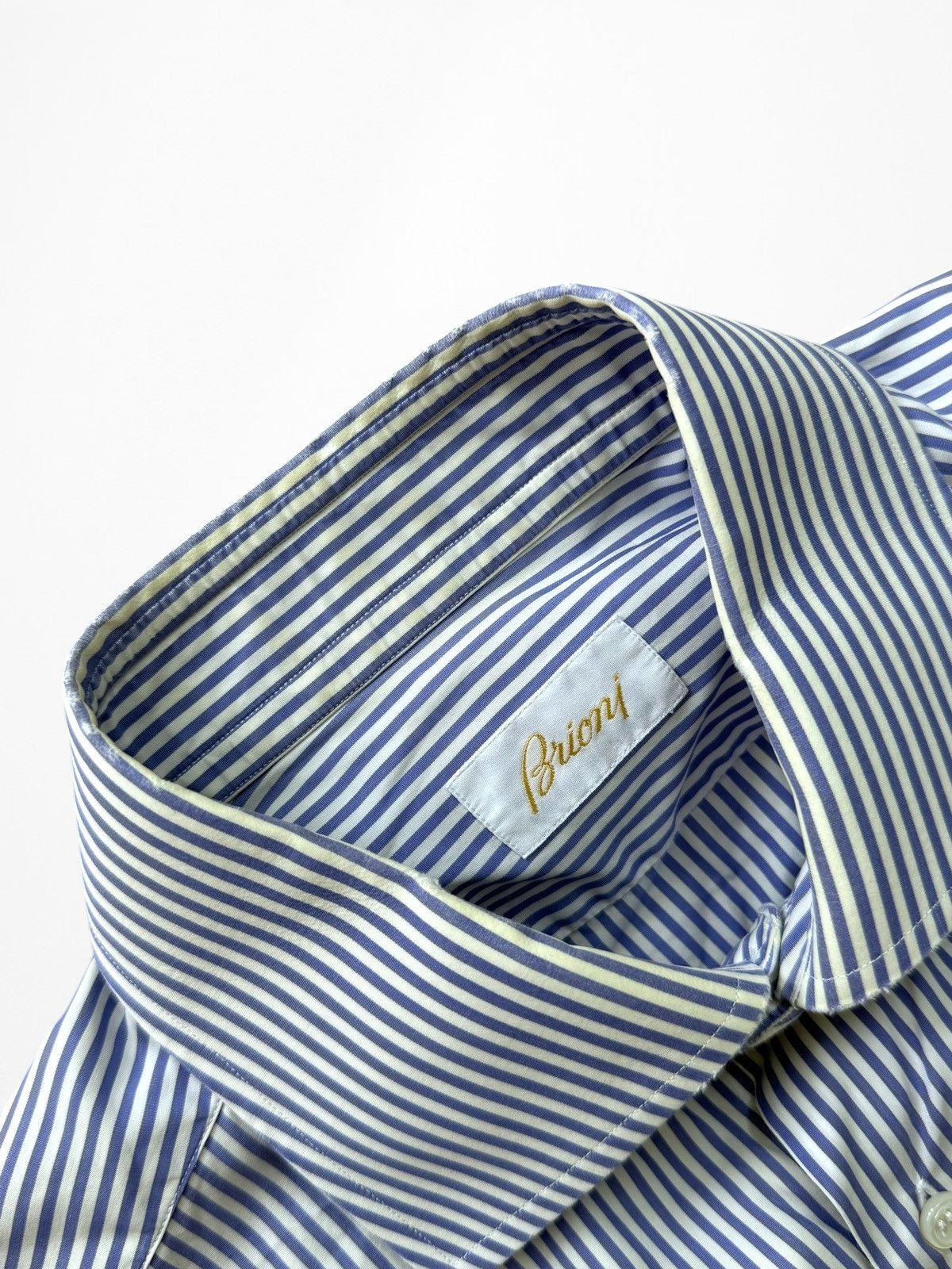 Brioni Brioni Tailored ls Oxford striped shirt Size US L / EU 52-54 / 3 - 7 Thumbnail