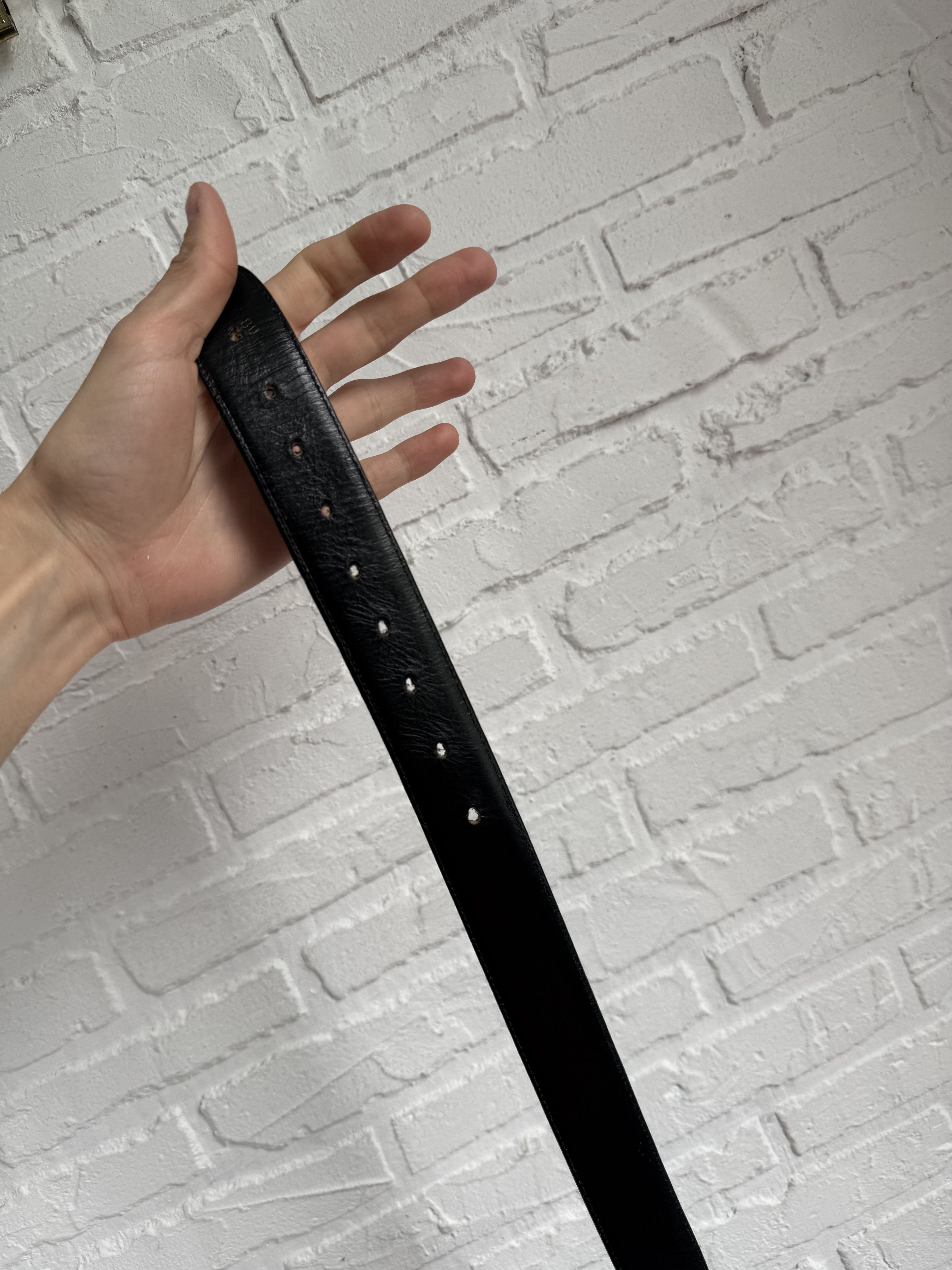 Gucci Vintage Gucci Interlocking GG Belt Black Leather Size ONE SIZE - 10 Thumbnail