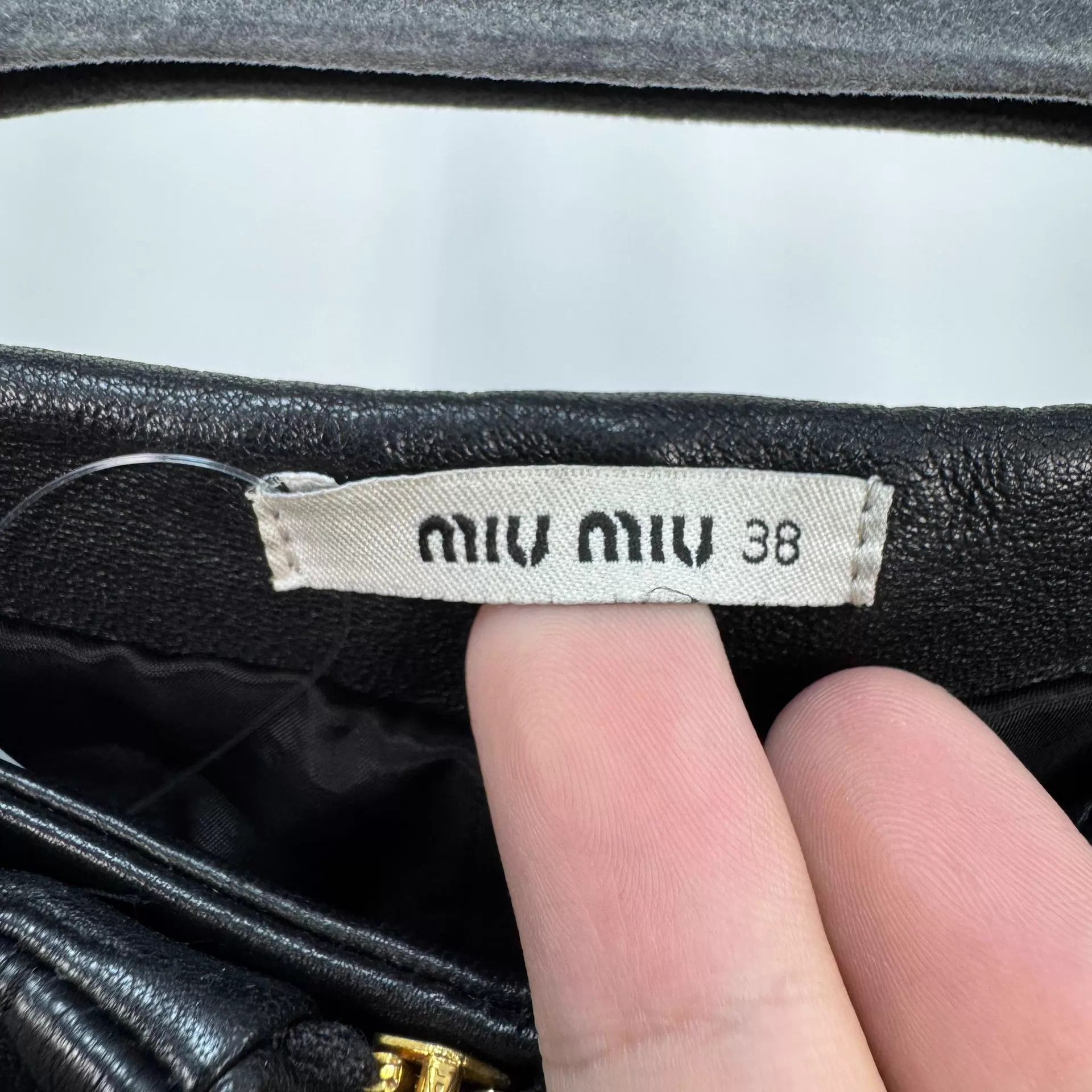 Miu Miu MIU MIU Black Leather Trousers 38 98 New KL11407 Size 26" / US 2 / IT 38 - 5 Thumbnail