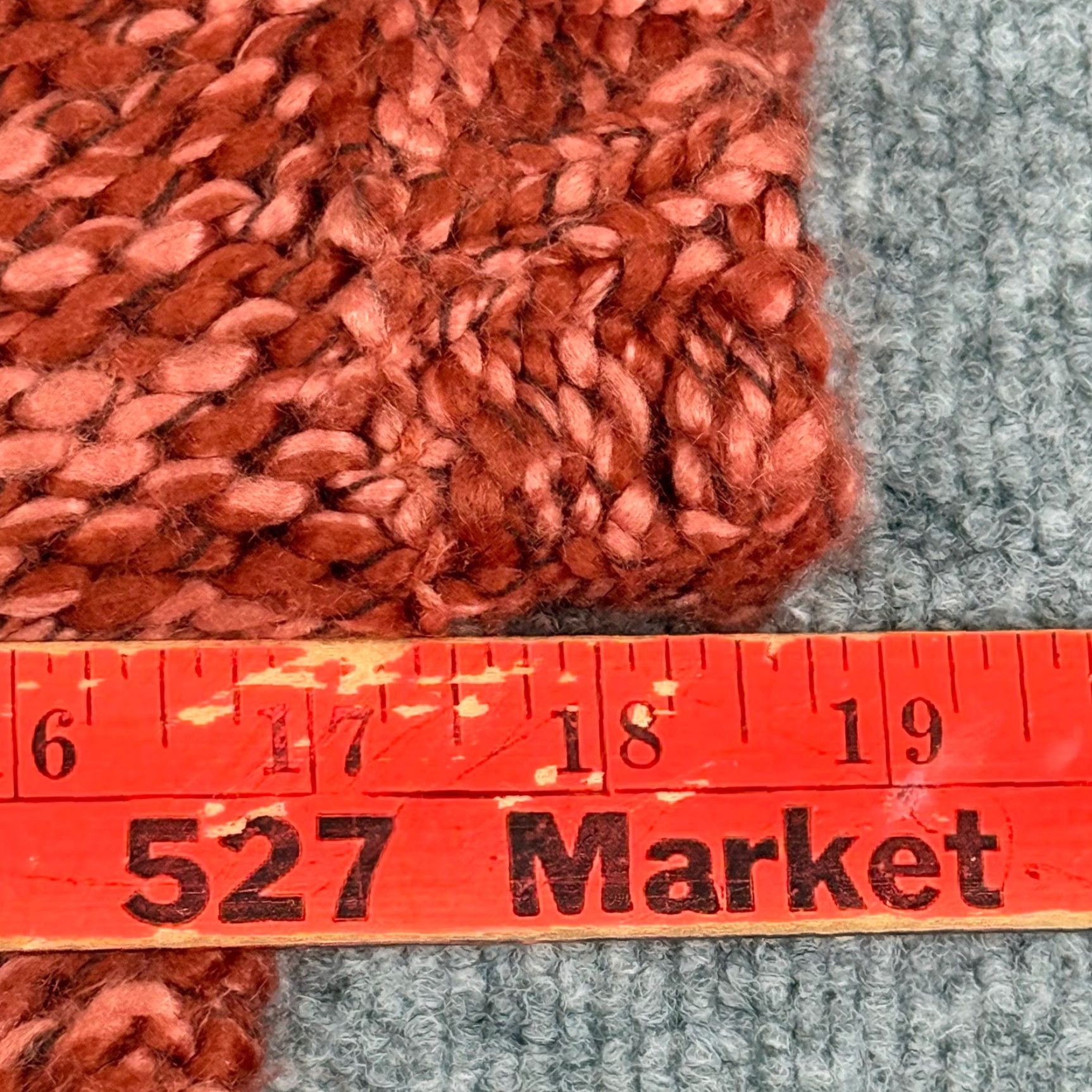 Vintage Mudd Cowl Neck Vest Sweater Women Orange Chunky Knit Metallic Sparkle SS Fall Fashion Size M / US 6-8 / IT 42-44 - 4 Thumbnail