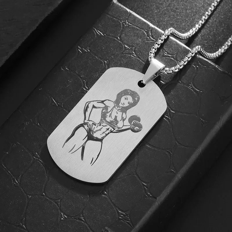 Jewelry Bodybuilding Muscle Photo Necklace Size ONE SIZE - 3 Thumbnail