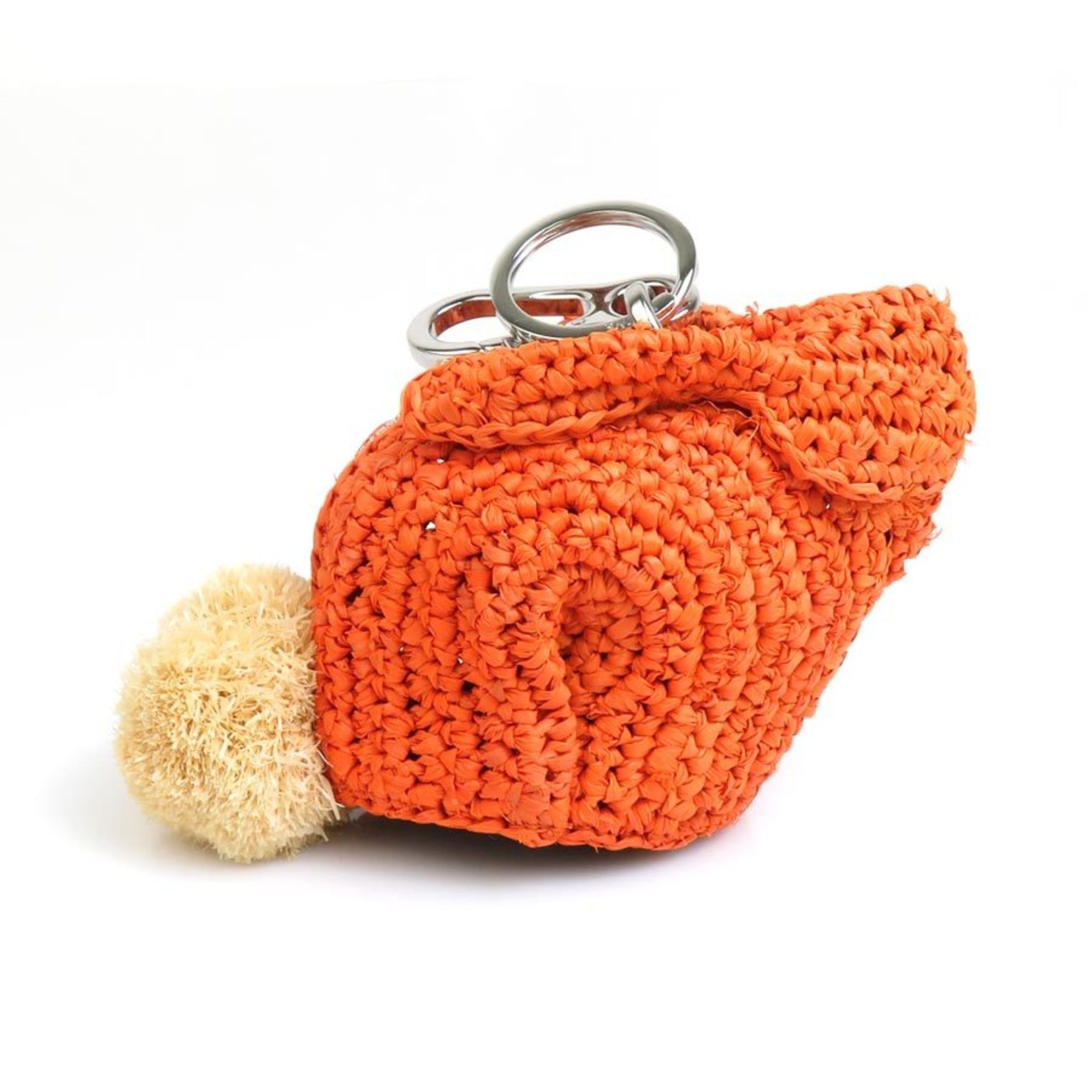 image of Loewe Charm Key Ring Raffia Orange Unisex, Women's