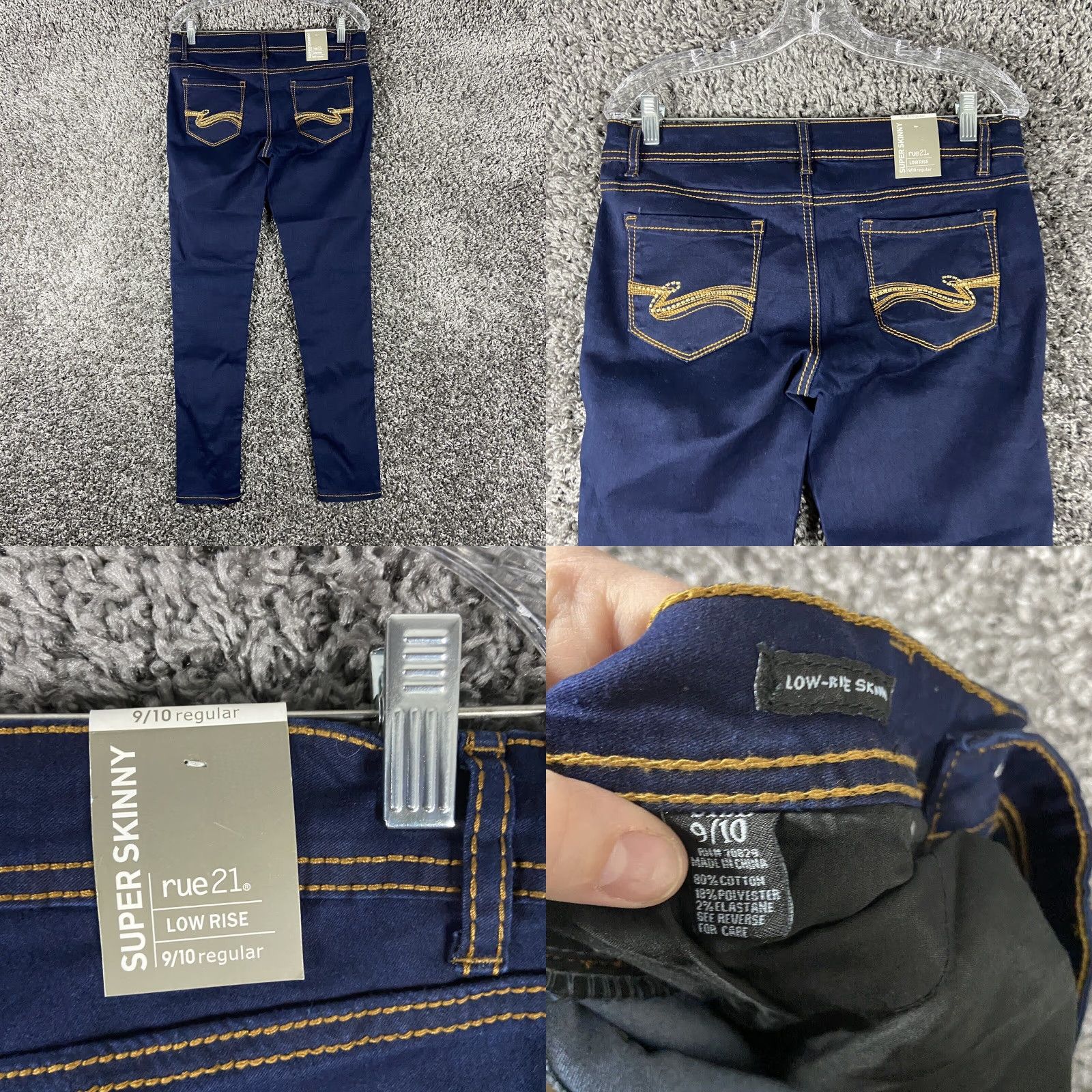 Vintage Rue 21 Jeans Women 9/10 Blue Skinny Low Rise Regular Size 30" / US 8 / IT 44 - 8 Thumbnail