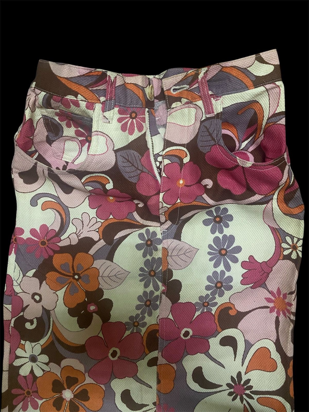 Evisu Evisu Donna Fullprint Floral Pattern Seagull Logo Mini Skirt Size 27" / US 4 / IT 40 - 3 Thumbnail