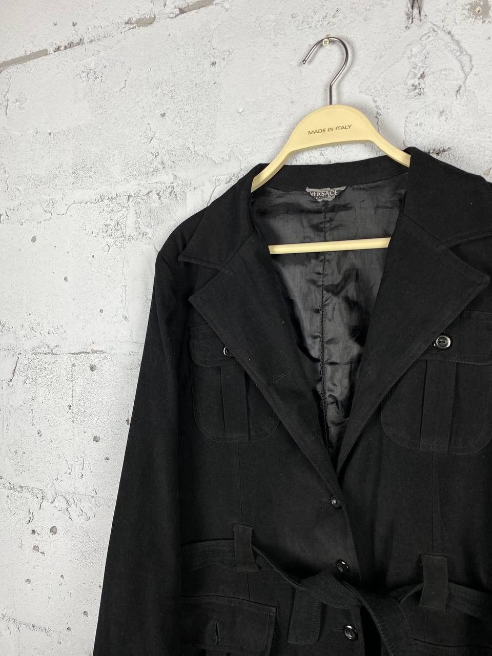 Versace × Versace Jeans Couture × Vintage Versace Pocket Belted Vintage Blazer Coat Size S / US 4 / IT 40 - 3 Thumbnail