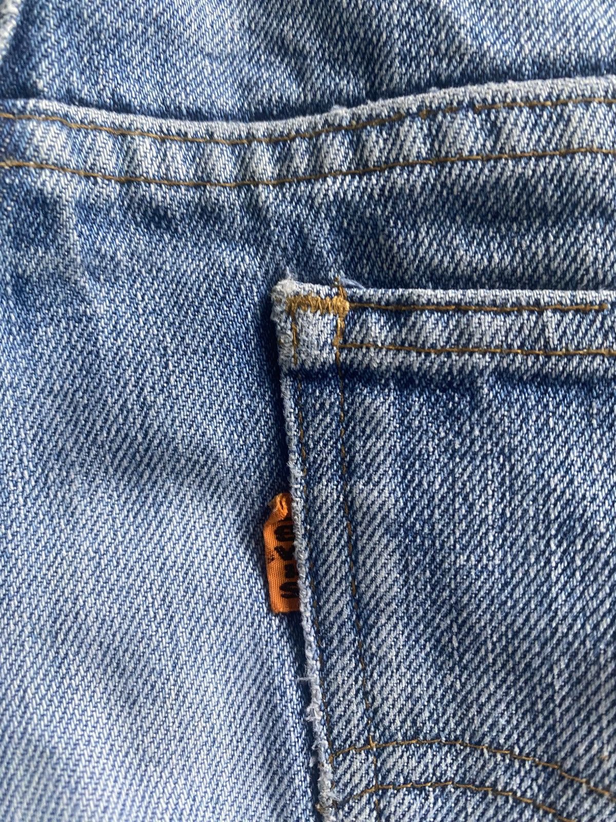 Japanese Brand × Levi's × Vintage 70's Vintage Levi's Orange Tab Repaired Flared Denim Size US 30 / EU 46 - 3 Thumbnail